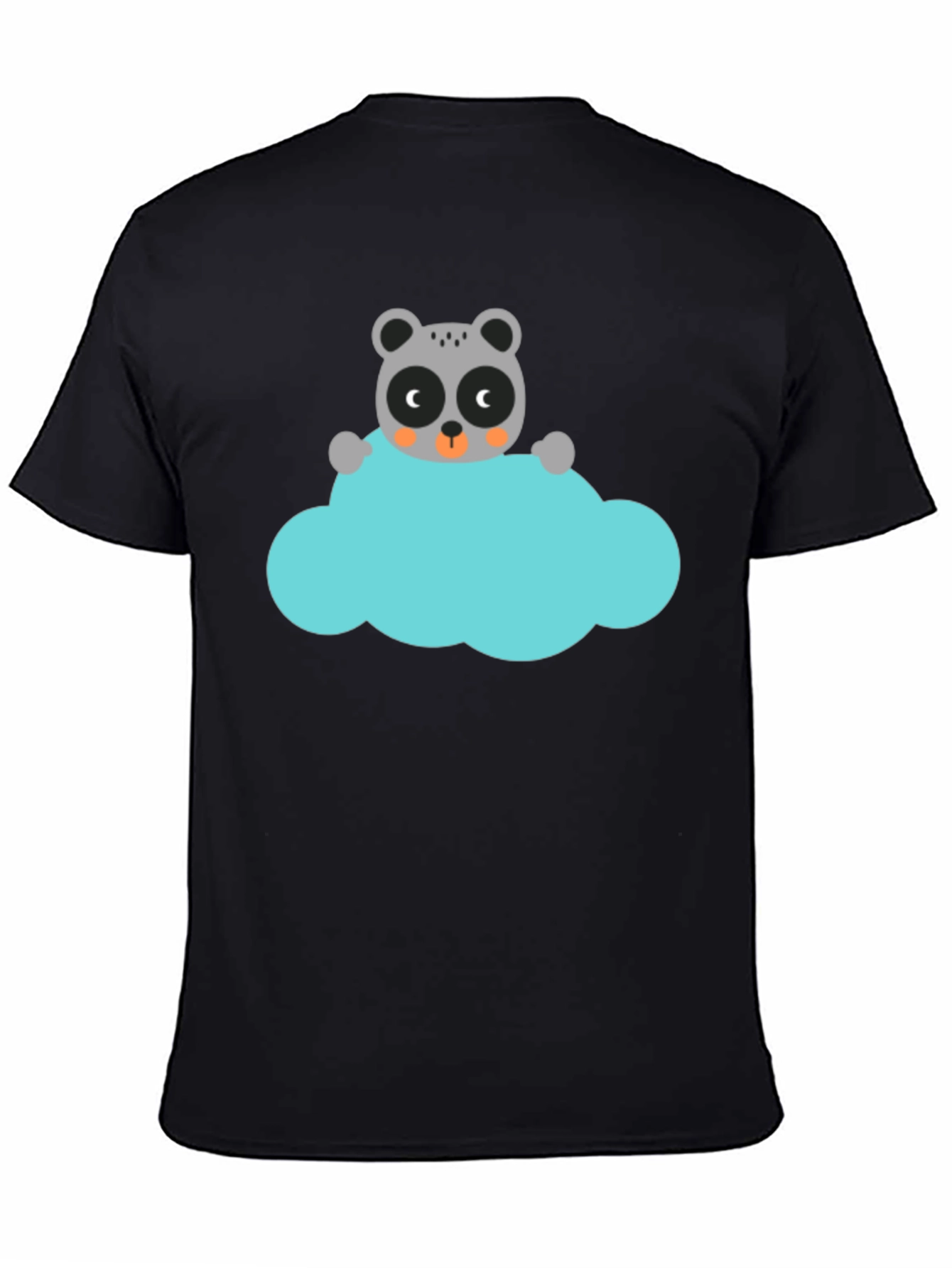 Cute Cartoon Raccoon on Cloud Graphic T-Shirt