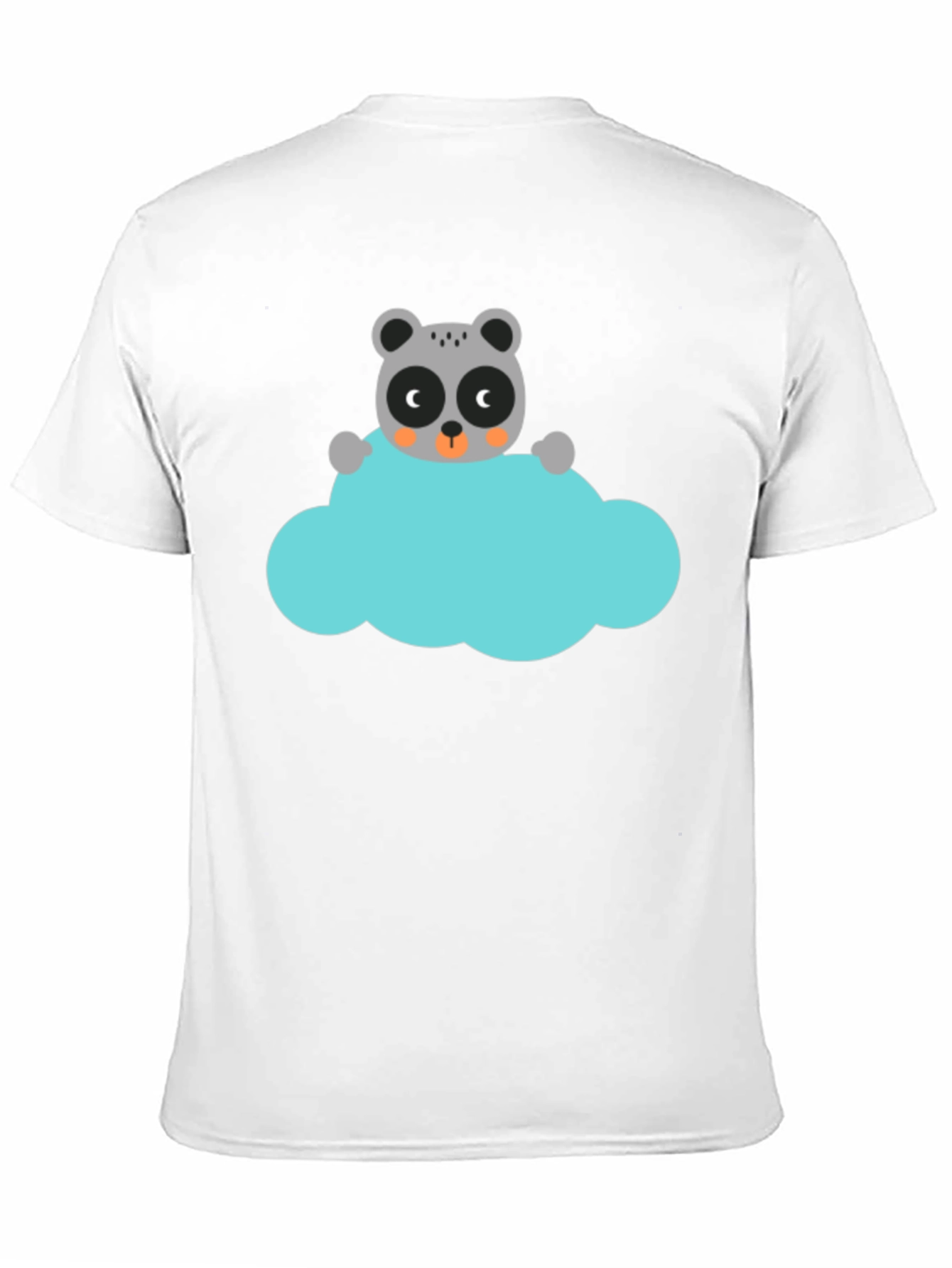 Cute Cartoon Raccoon on Cloud Graphic T-Shirt