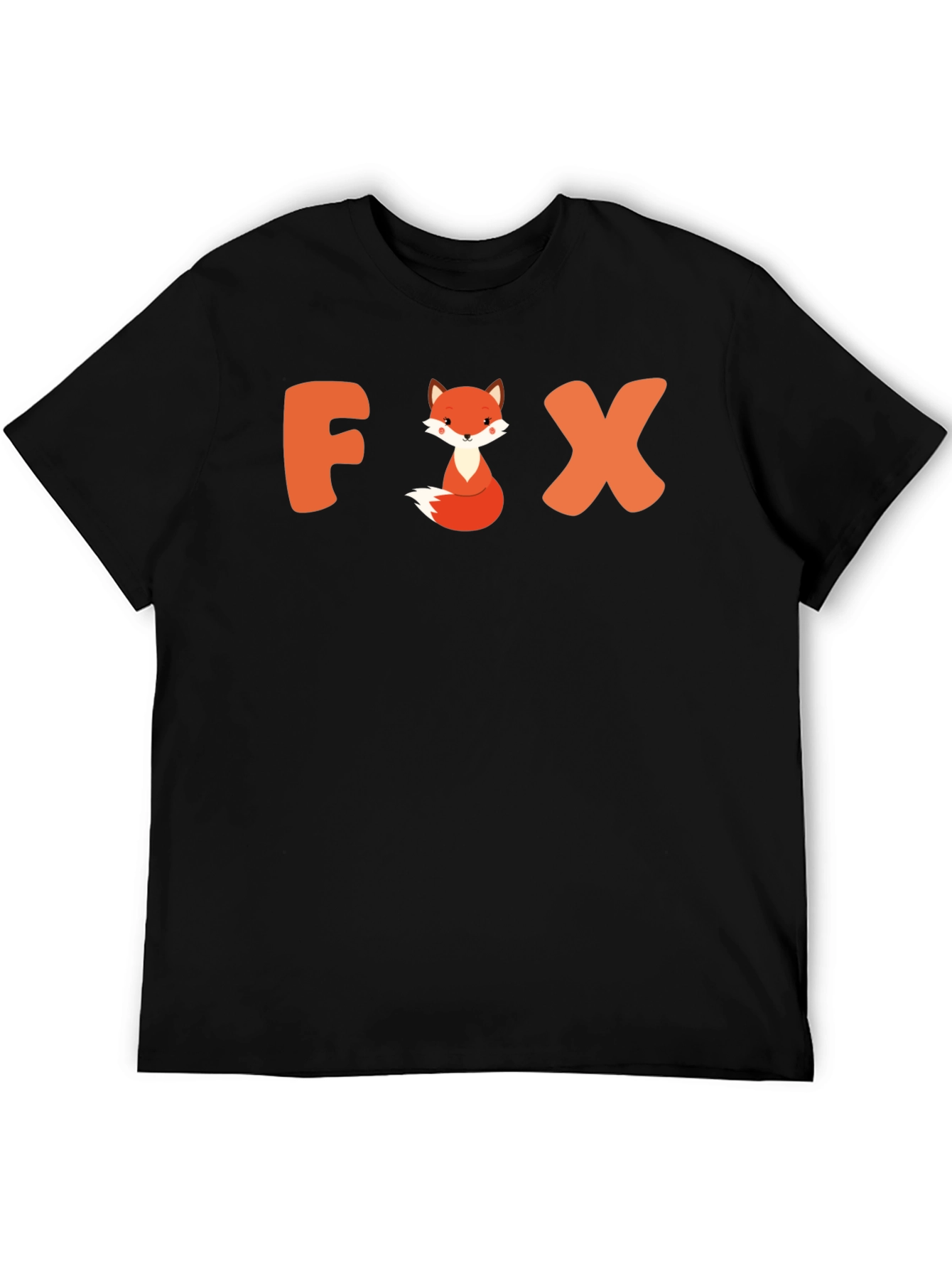 Cute Fox Graphic Tee - Unisex Black T-Shirt