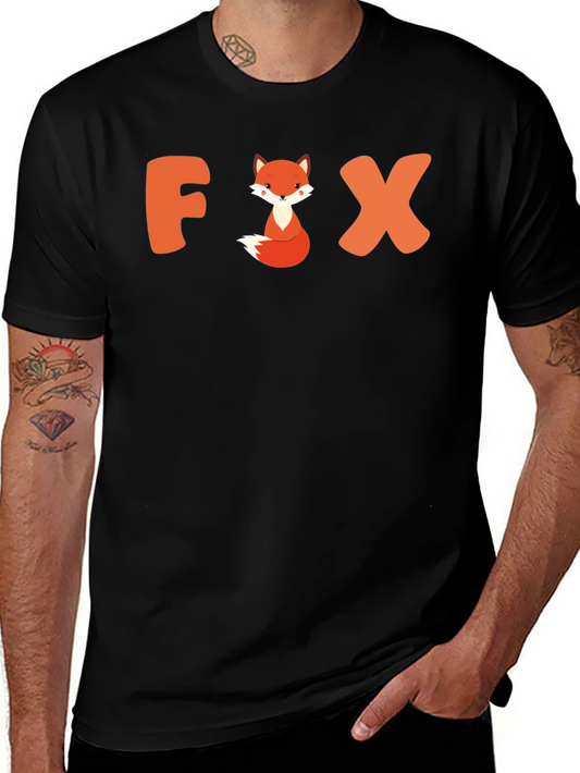 Cute Fox Graphic Tee - Unisex Black T-Shirt