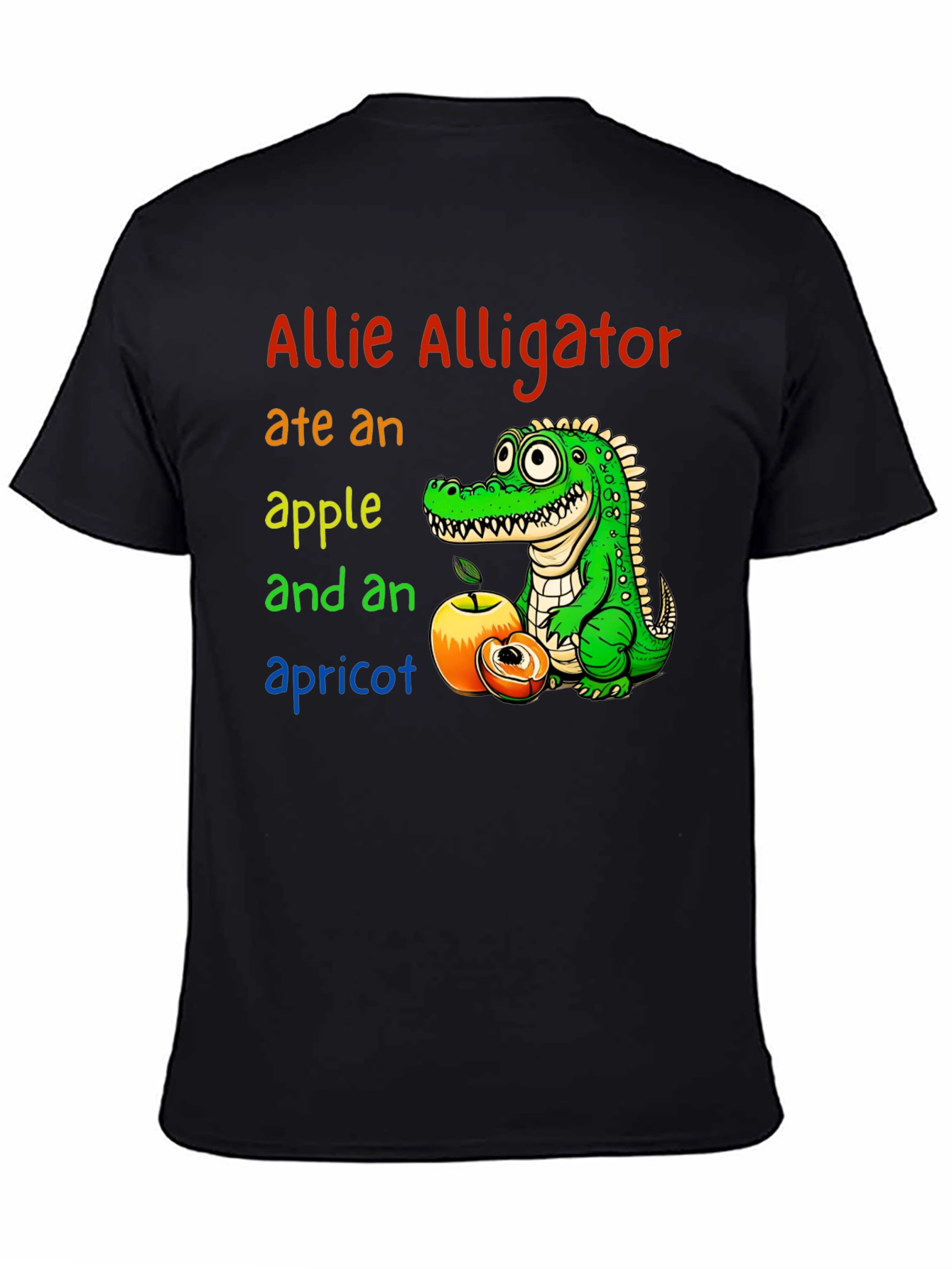 Allie Alligator Eats Apple & Apricot Graphic Tee