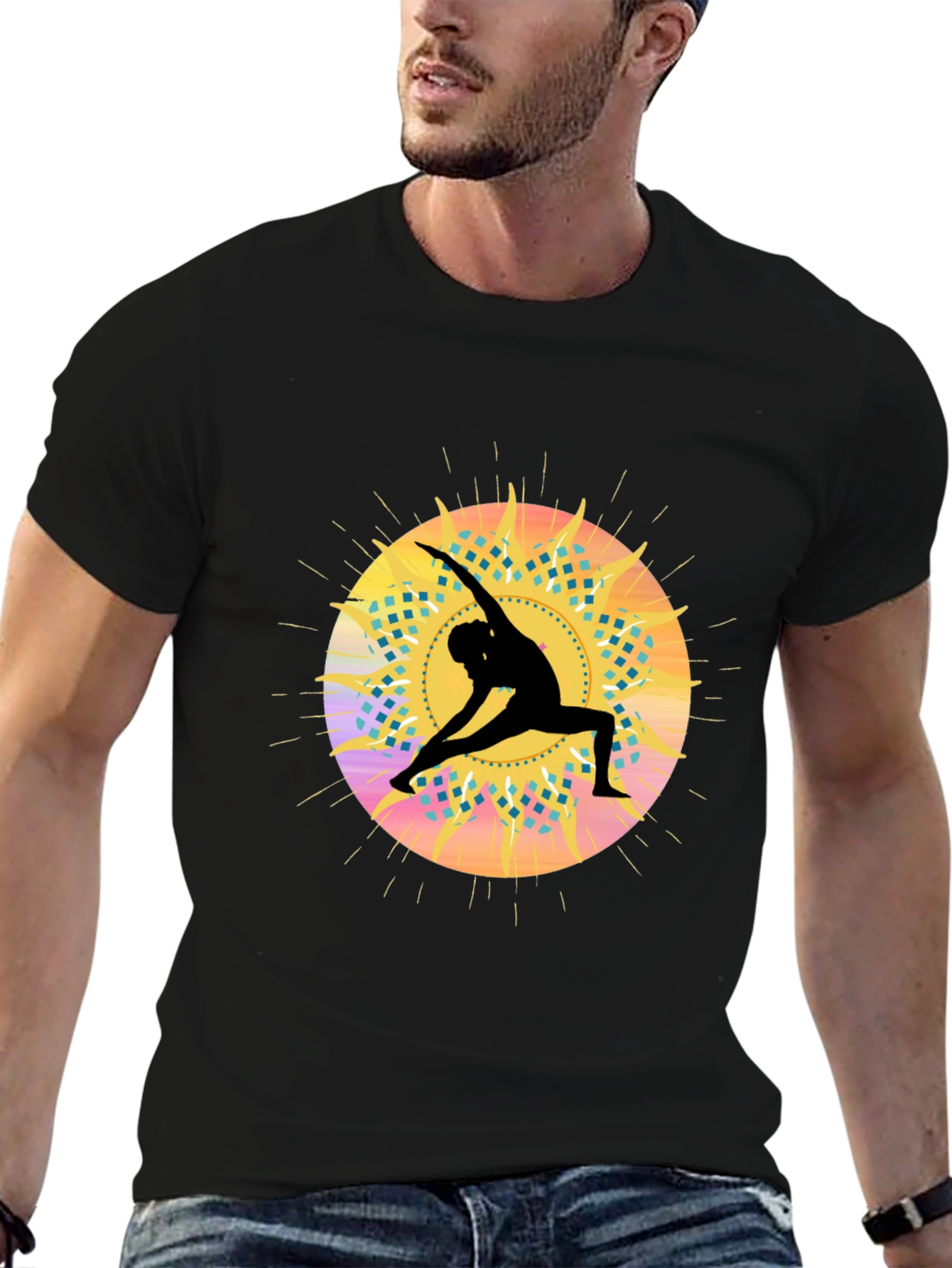 Yoga Silhouette Graphic T-Shirt