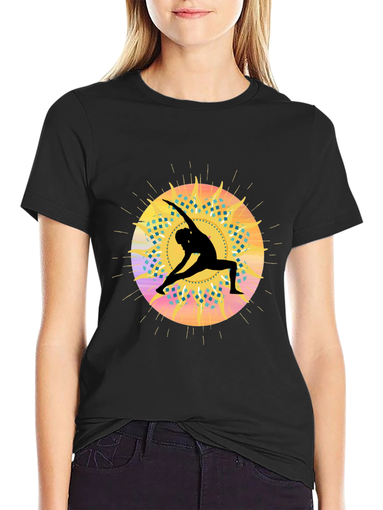 Yoga Silhouette Graphic T-Shirt