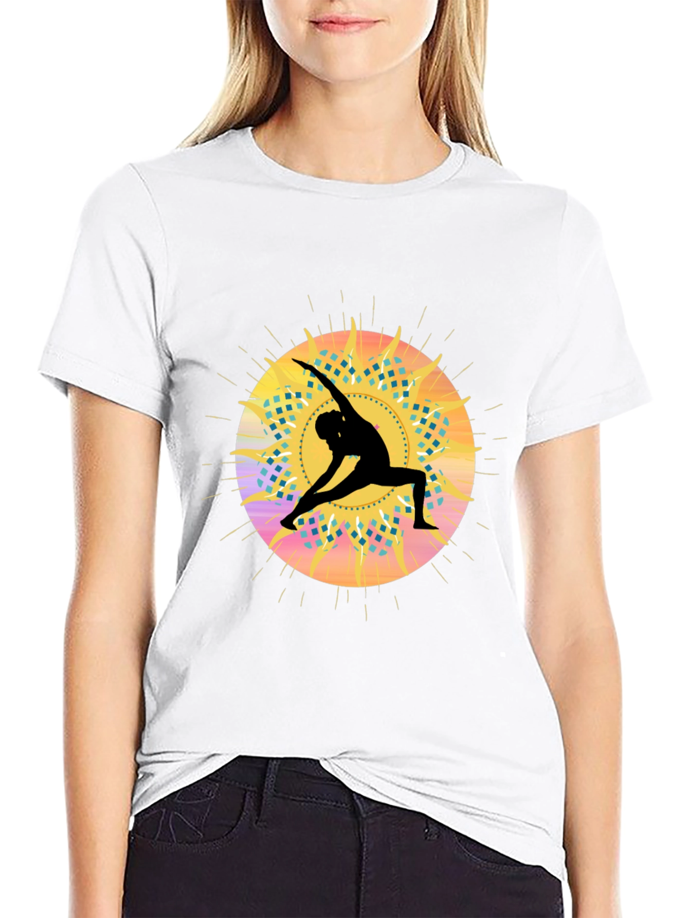 Yoga Silhouette Graphic T-Shirt