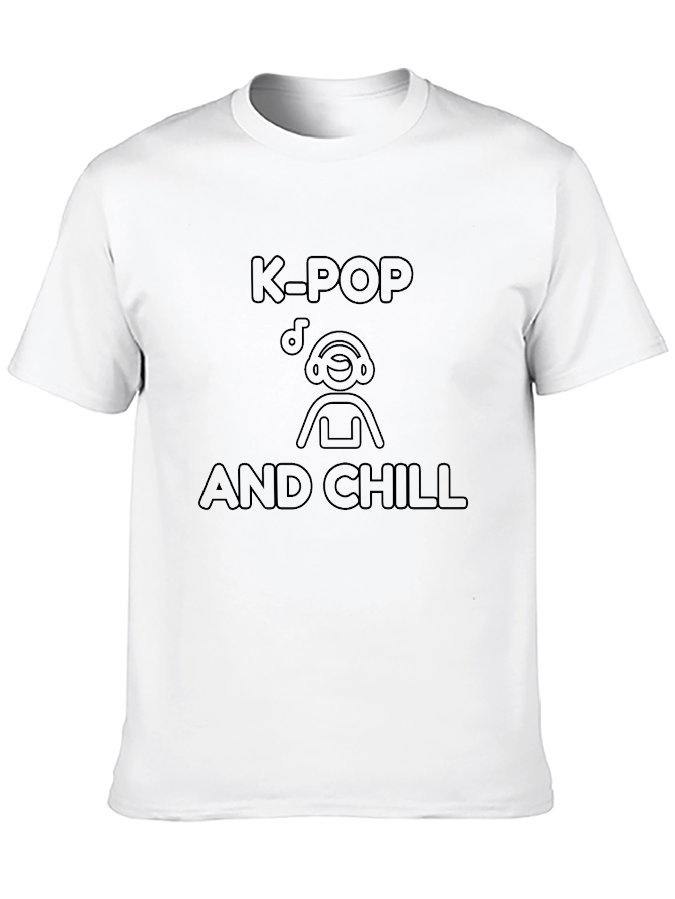 K-Pop and Chill Black Graphic Tee
