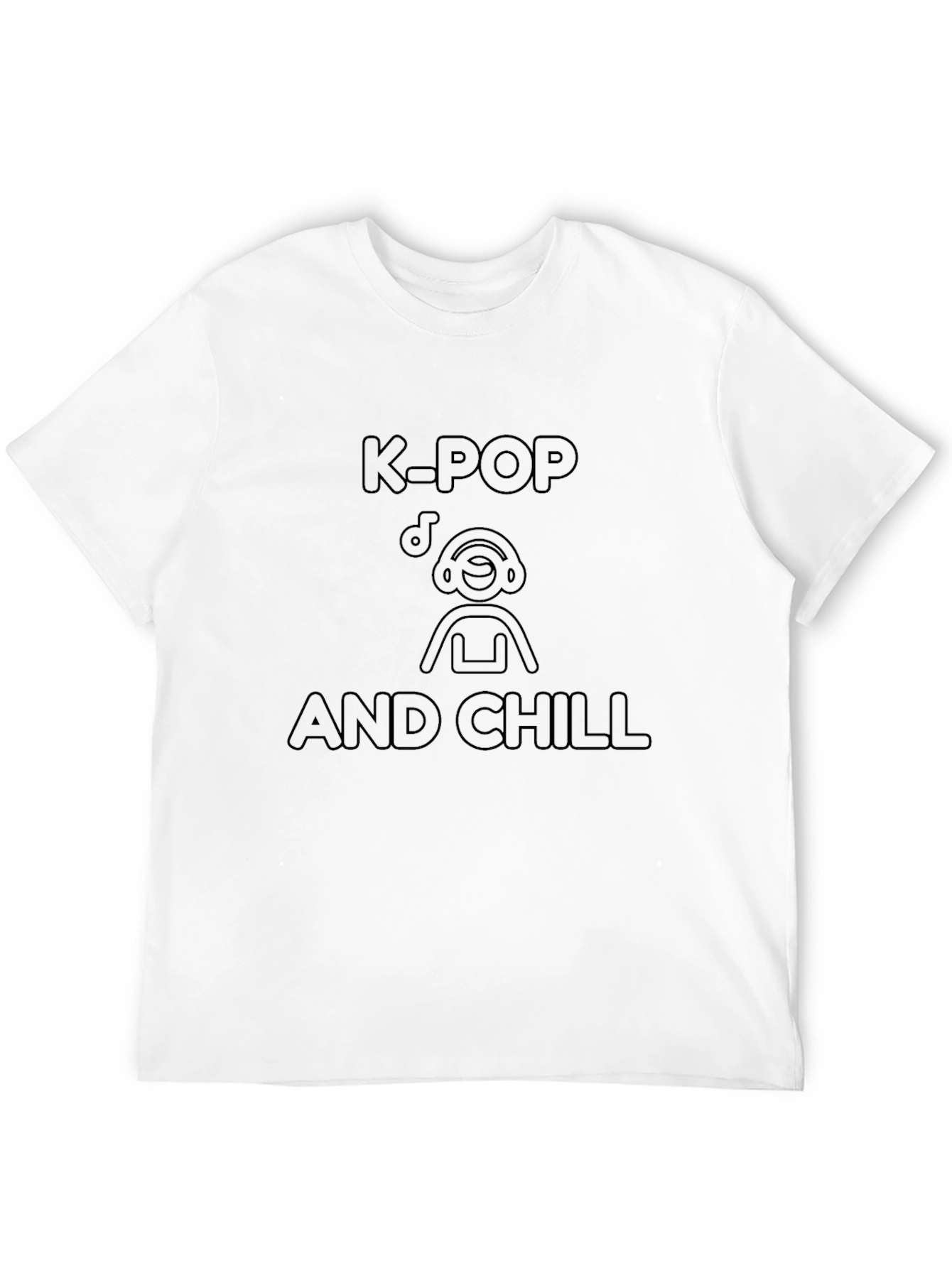 K-Pop and Chill Black Graphic Tee