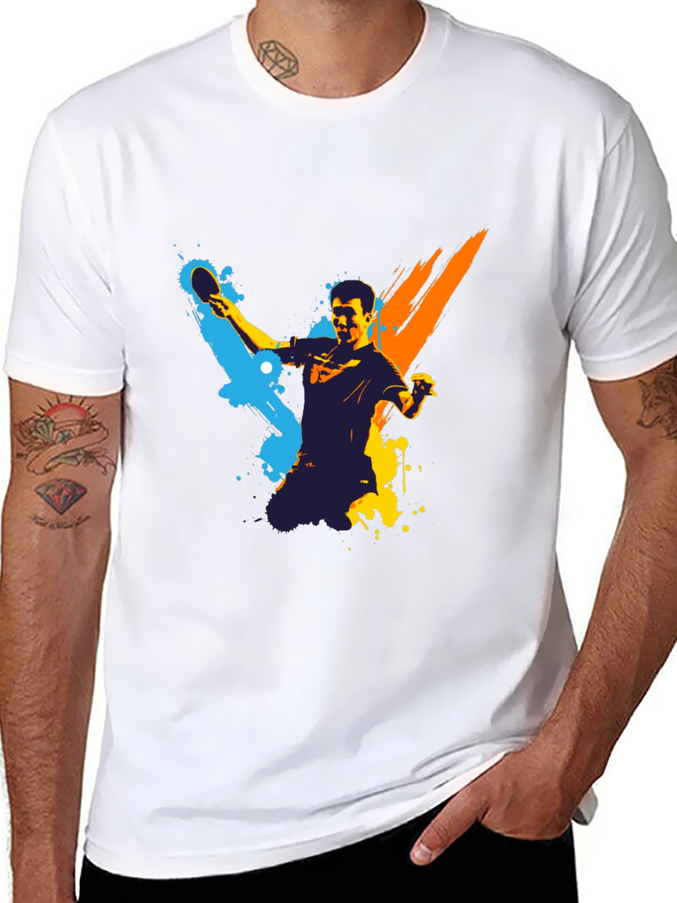 Table Tennis Player Graphic T-Shirt