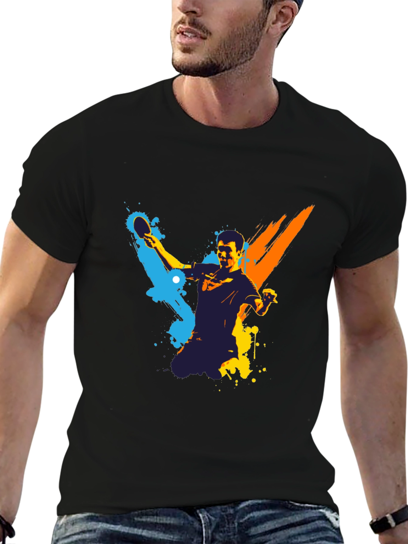 Table Tennis Player Graphic T-Shirt