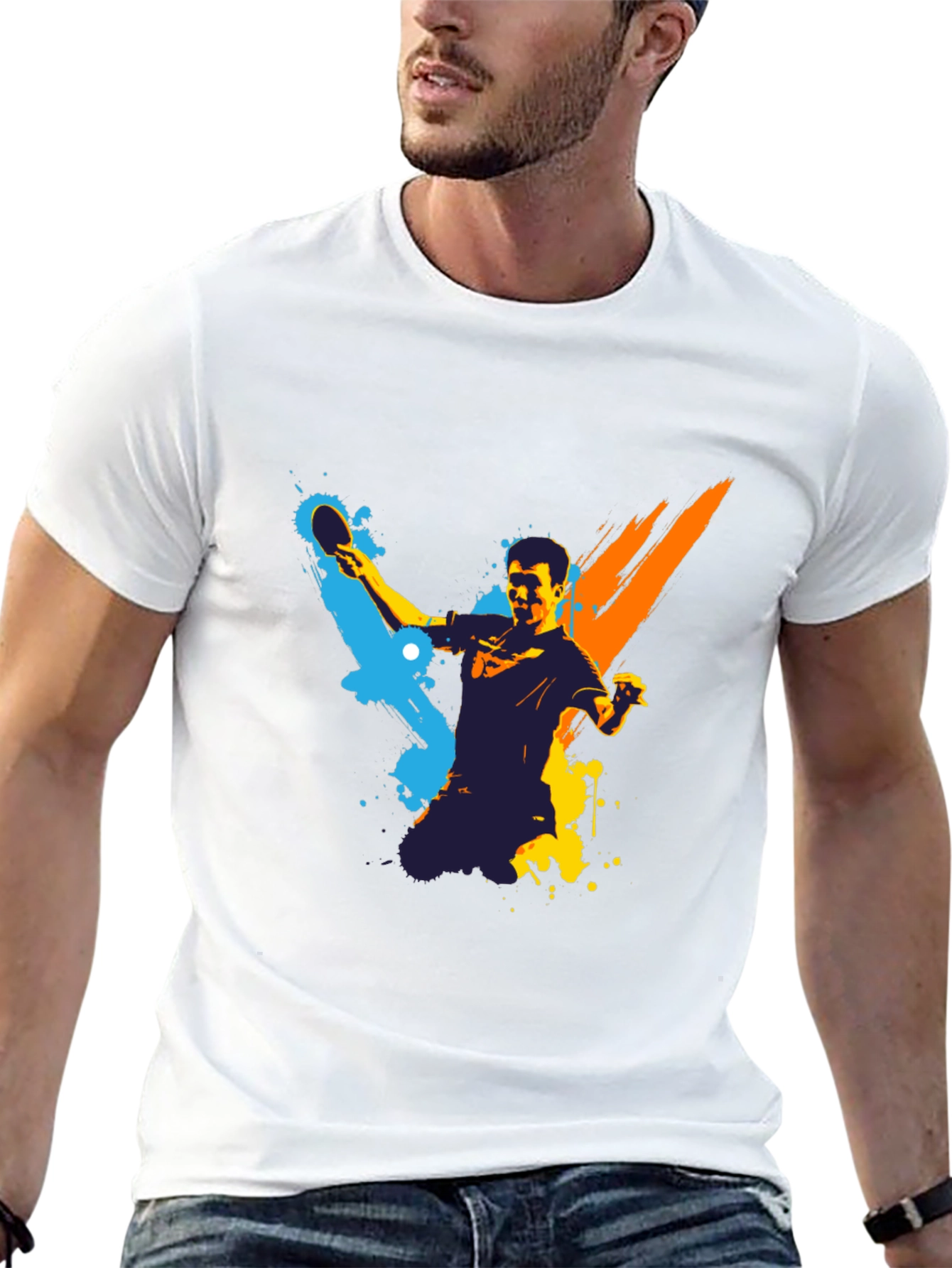 Table Tennis Player Graphic T-Shirt