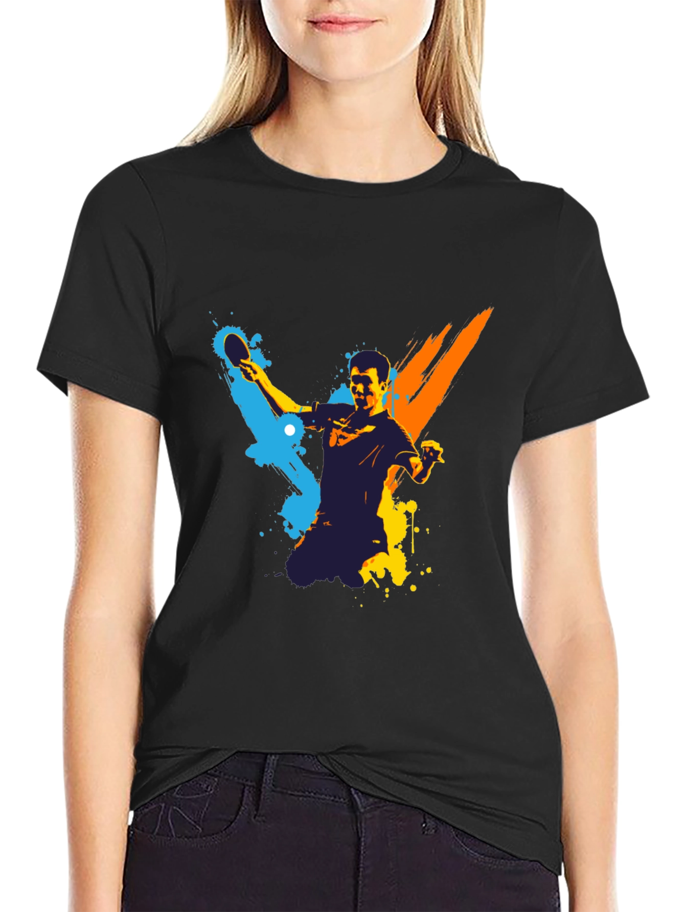 Table Tennis Player Graphic T-Shirt