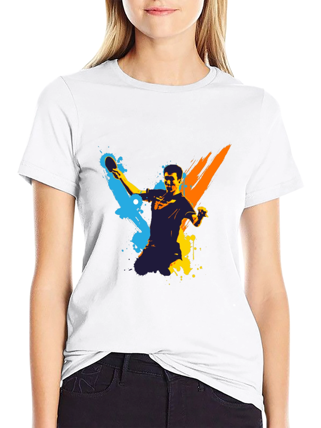 Table Tennis Player Graphic T-Shirt