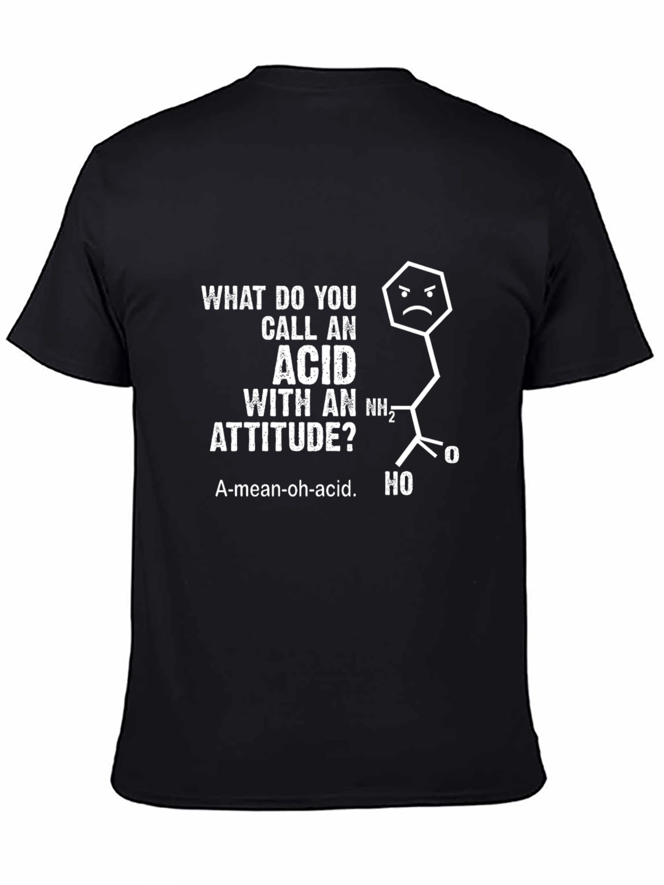 Funny Chemistry Pun T-Shirt: A-Mean-Oh Acid
