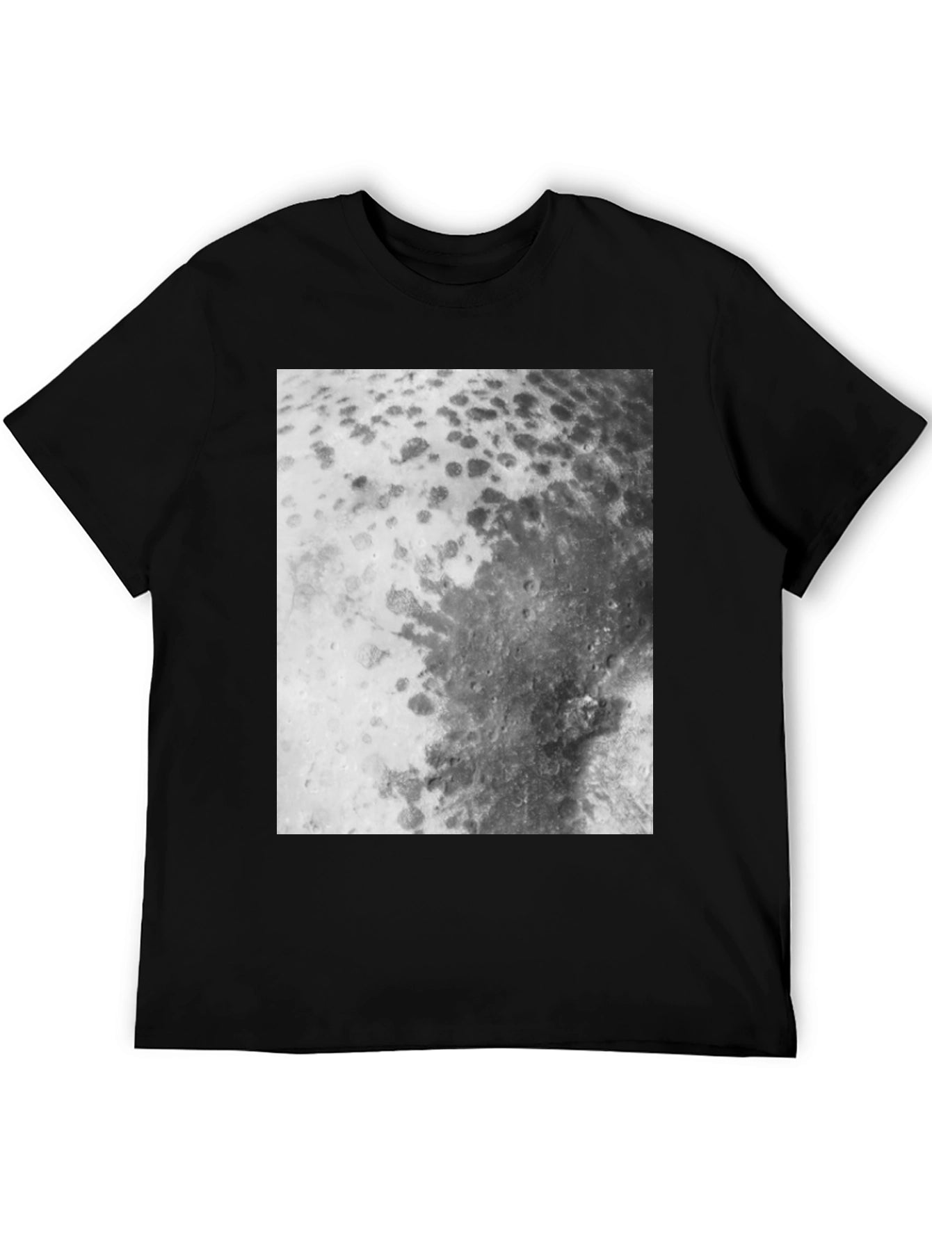 Lunar Surface Graphic Tee - Black Cotton