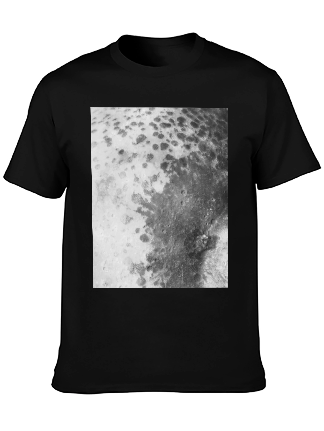 Lunar Surface Graphic Tee - Black Cotton