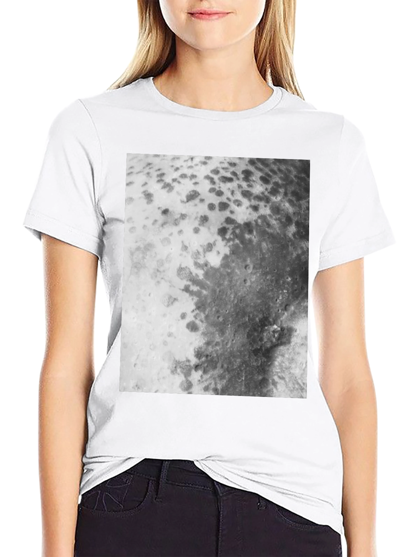 Lunar Surface Graphic Tee - Black Cotton
