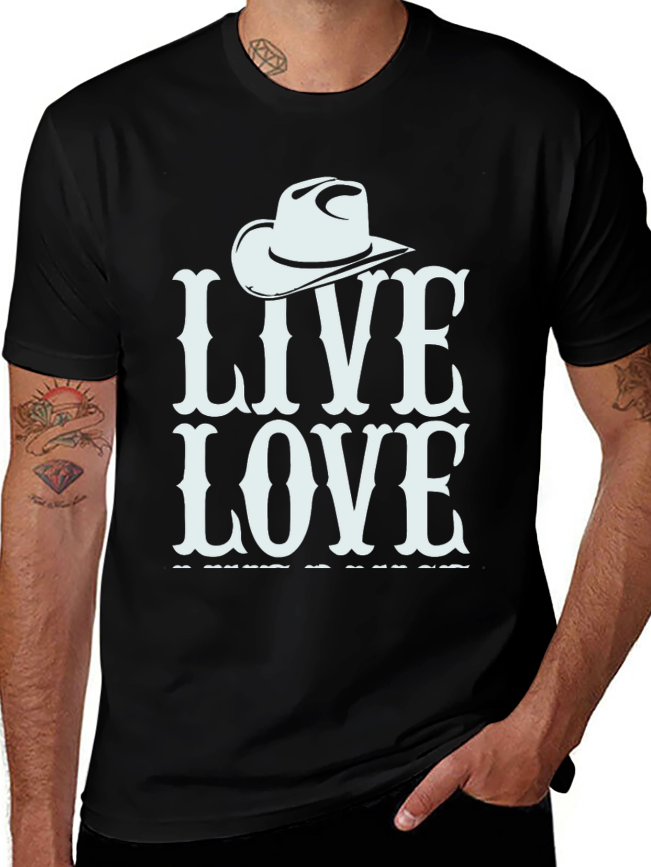 Live Love Rodeo T-Shirt Black