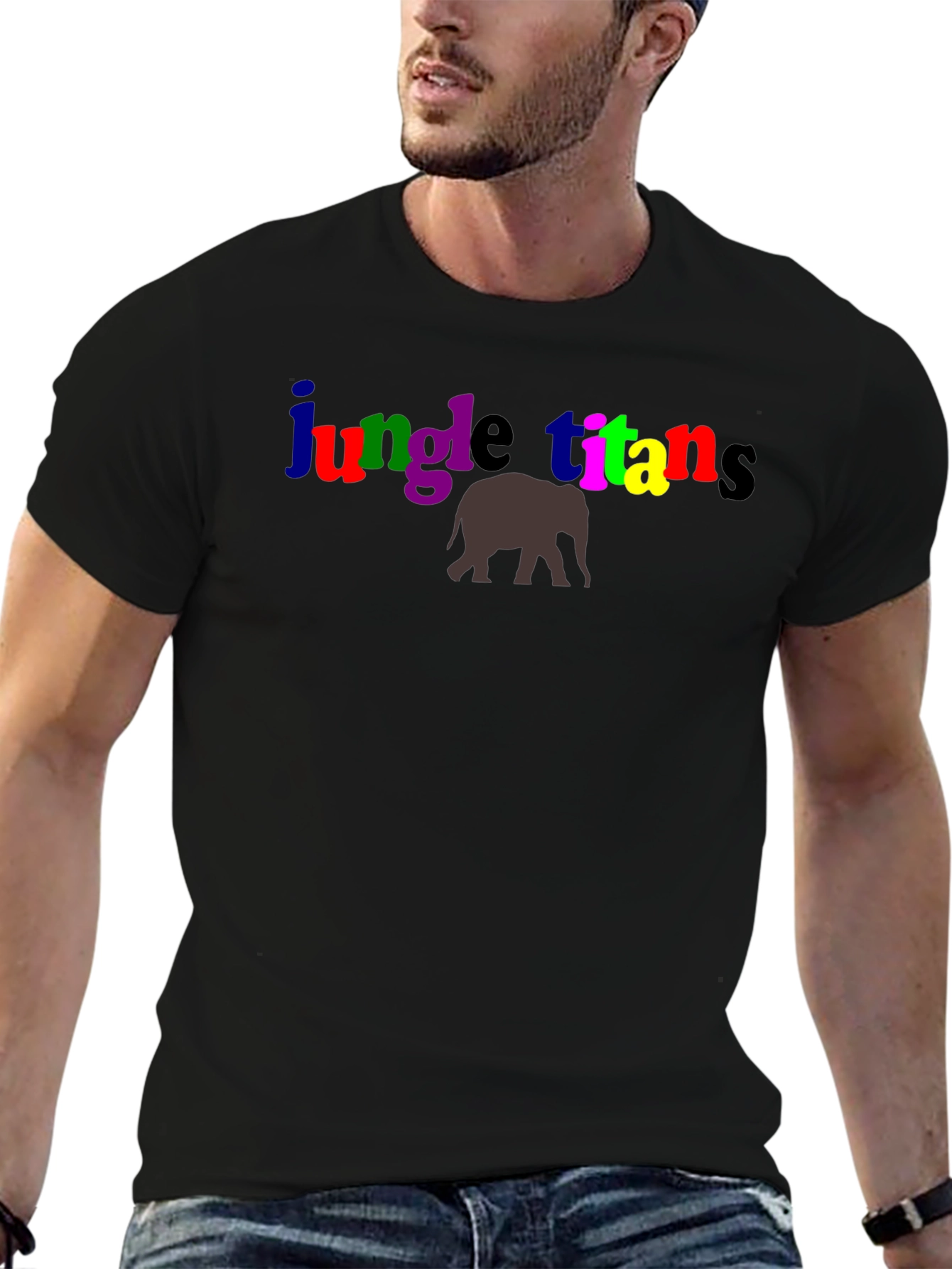 Jungle Titans T-Shirt with Elephant Graphic