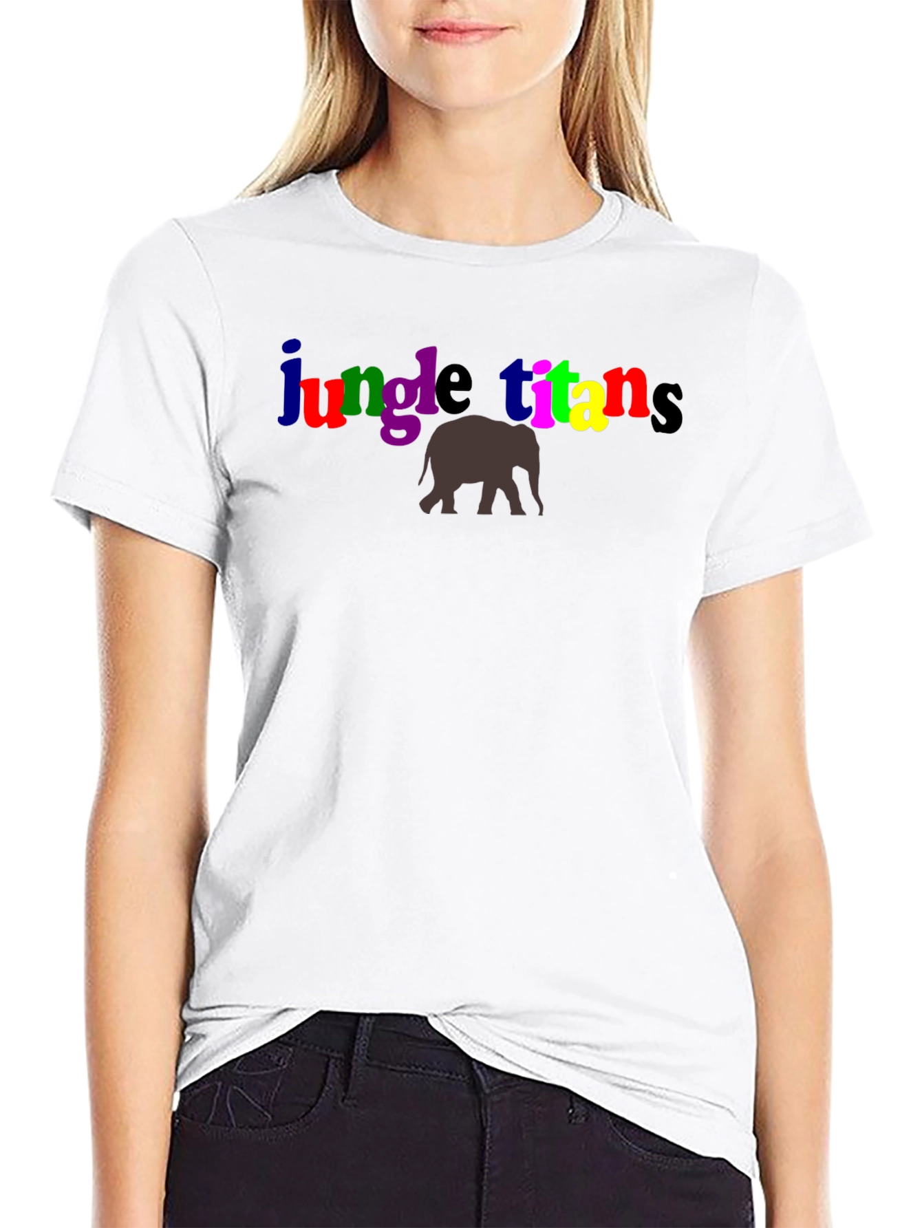 Jungle Titans T-Shirt with Elephant Graphic