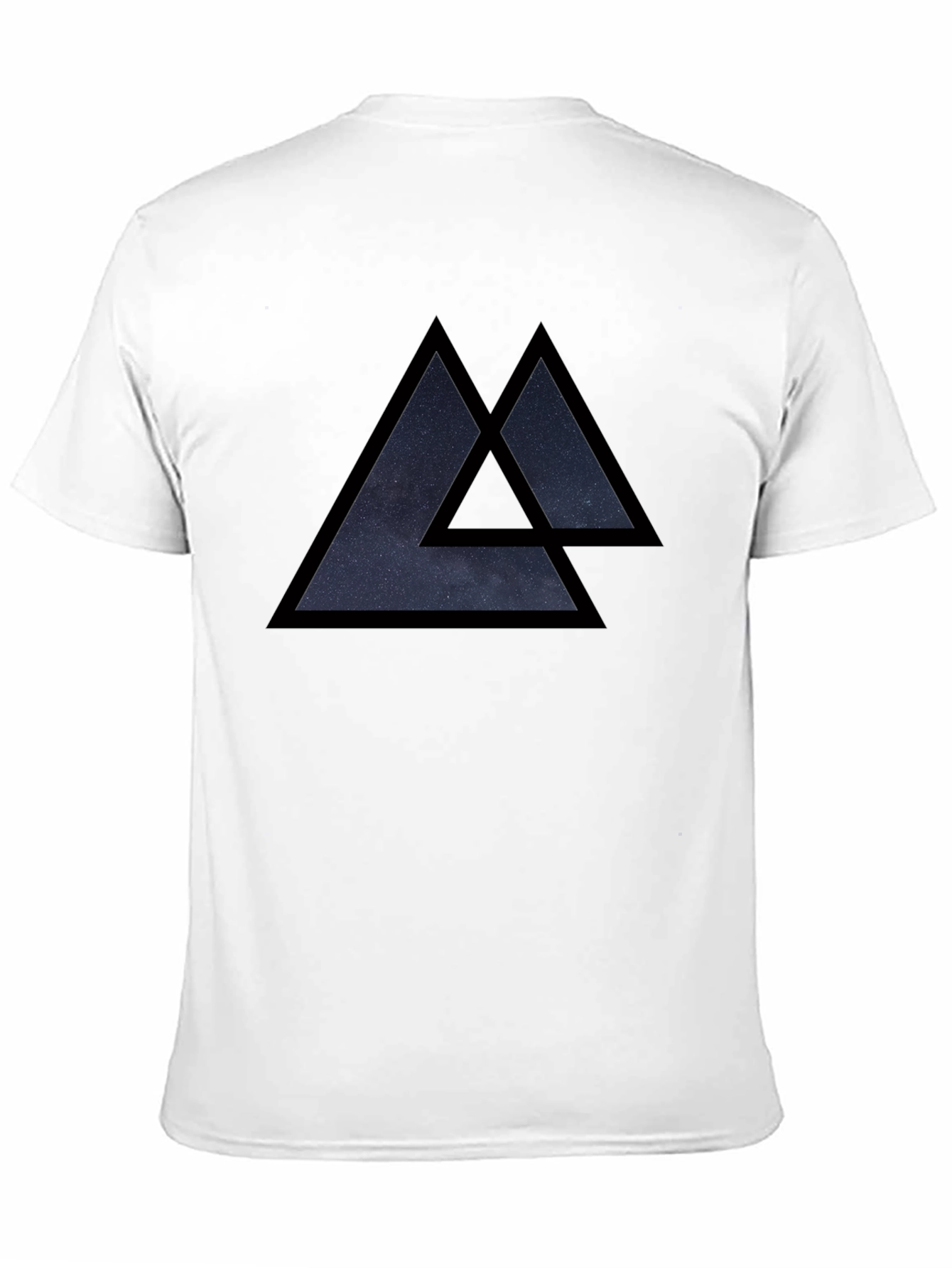 Geometric Triangle Graphic Tee - Black