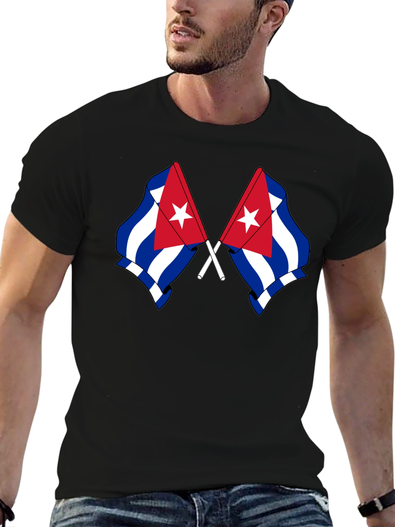Cuban Flag Graphic Tee - Stylish & Patriotic