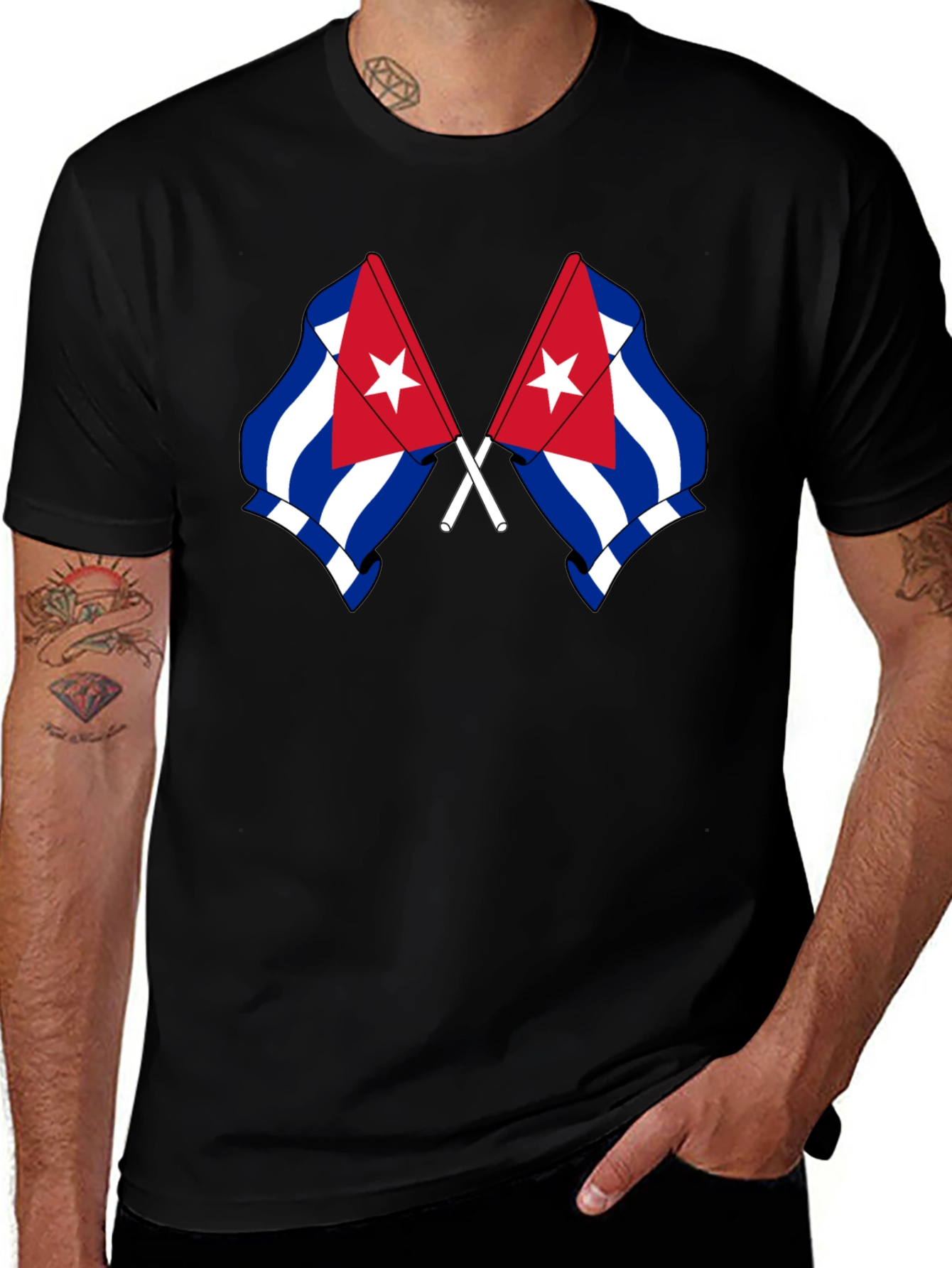 Cuban Flag Graphic Tee - Stylish & Patriotic