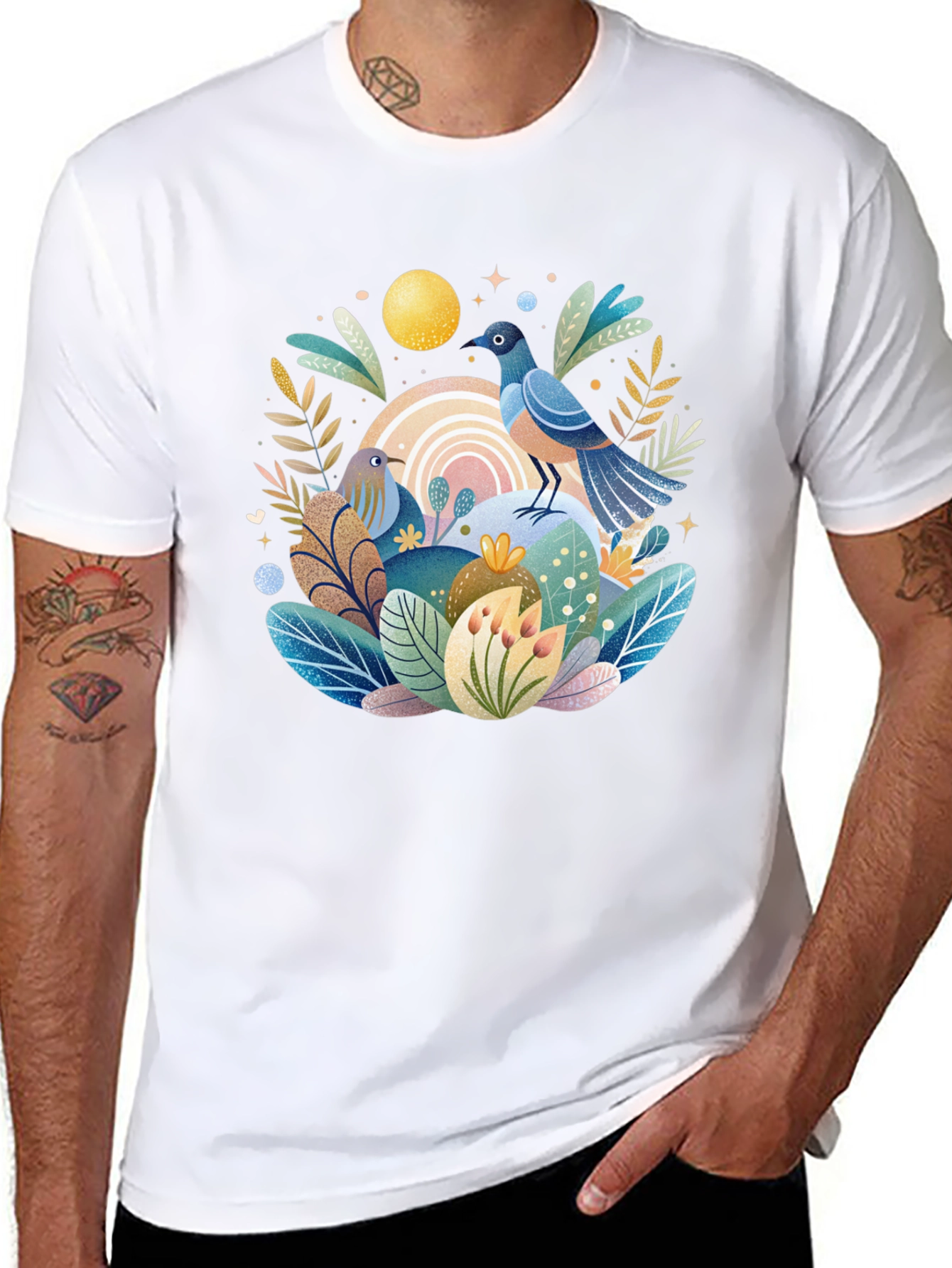 Nature Birds Graphic T-Shirt - Stylish Casual Wear