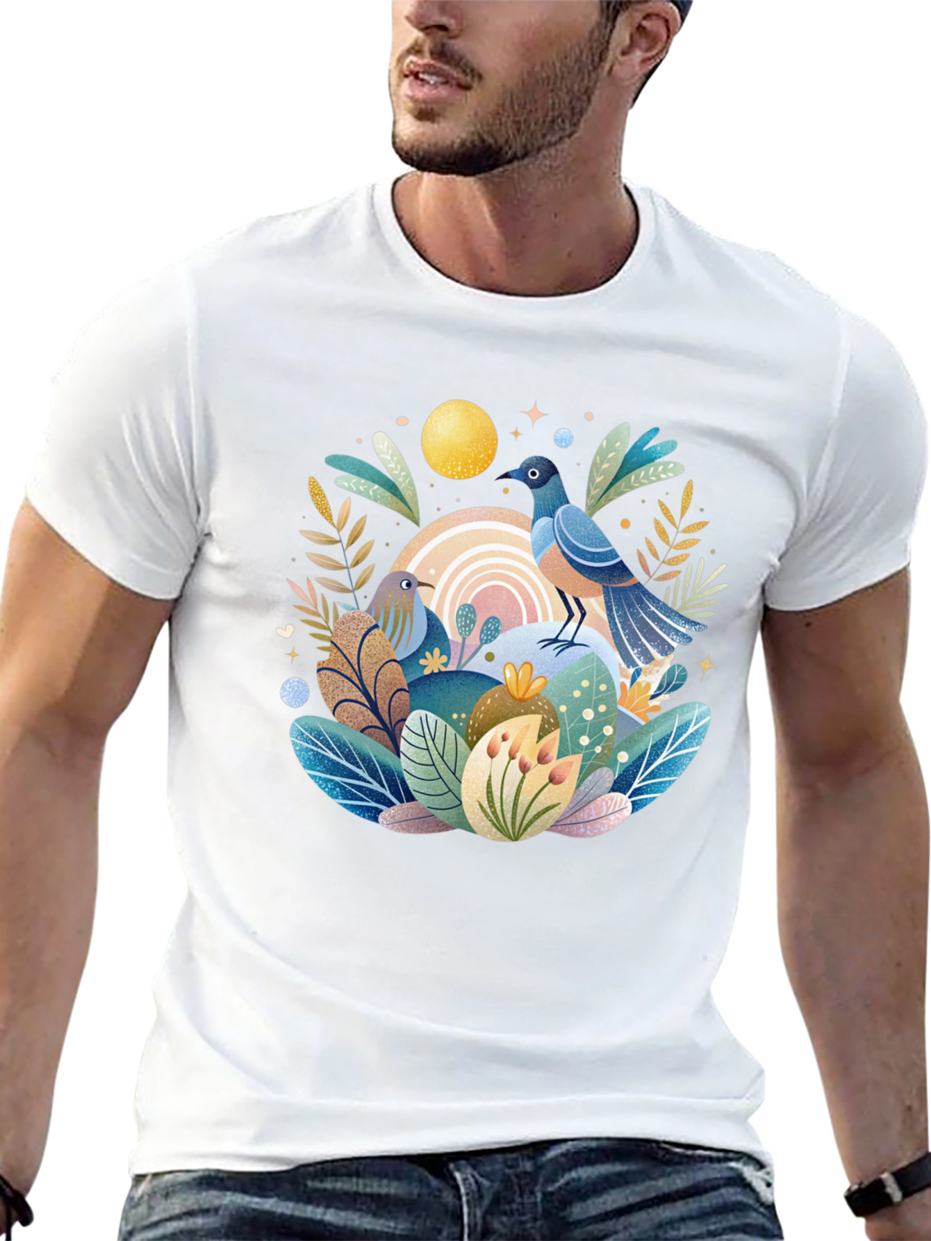 Nature Birds Graphic T-Shirt - Stylish Casual Wear