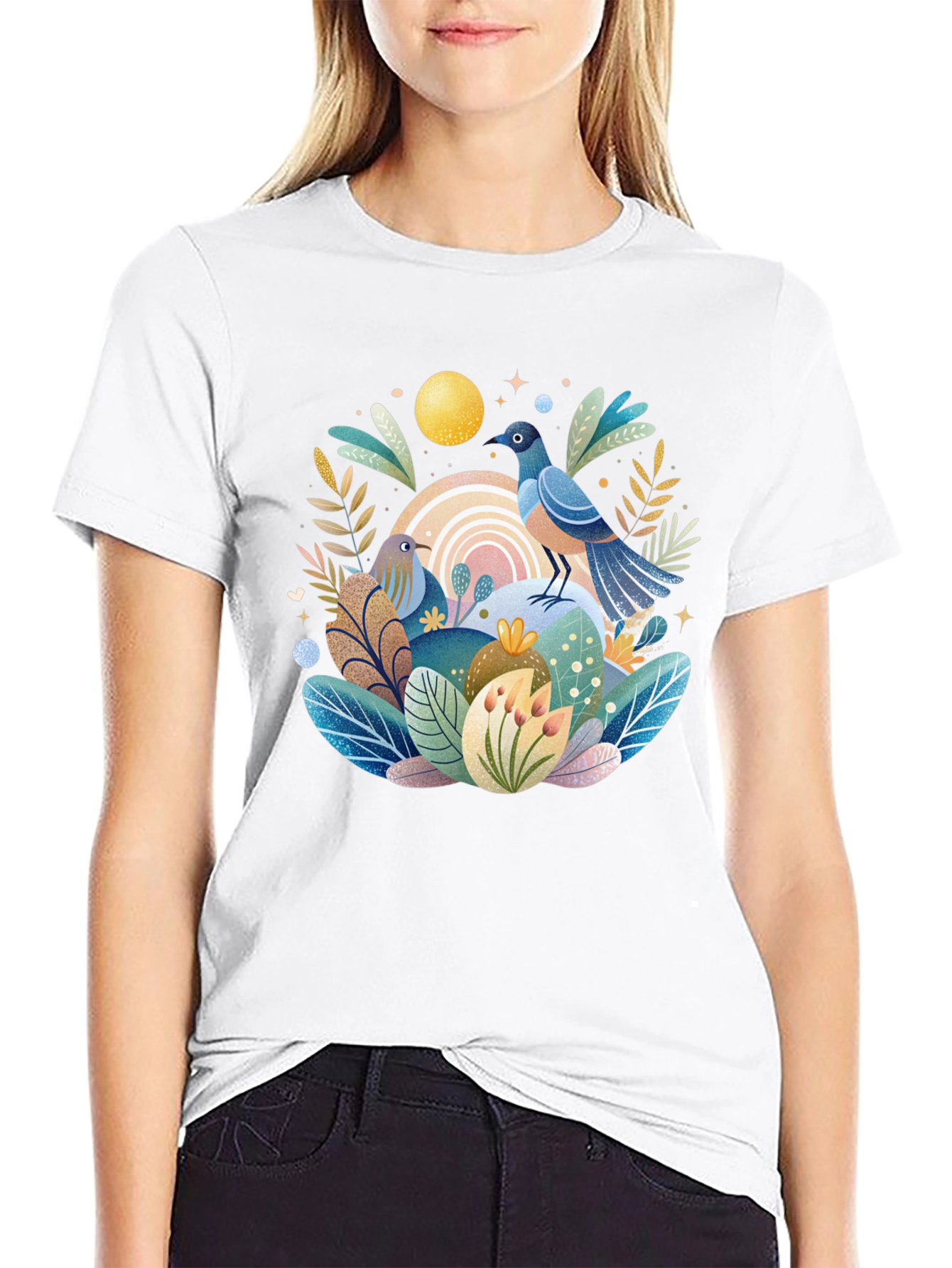 Nature Birds Graphic T-Shirt - Stylish Casual Wear