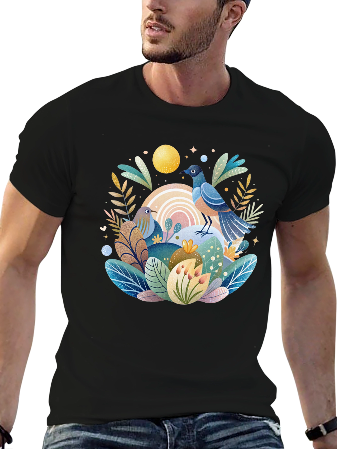 Nature Birds Graphic T-Shirt - Stylish Casual Wear
