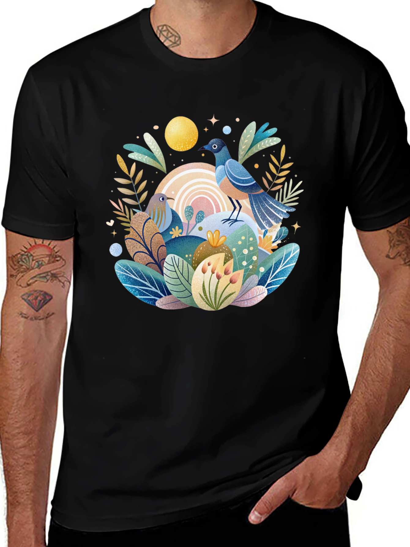 Nature Birds Graphic T-Shirt - Stylish Casual Wear
