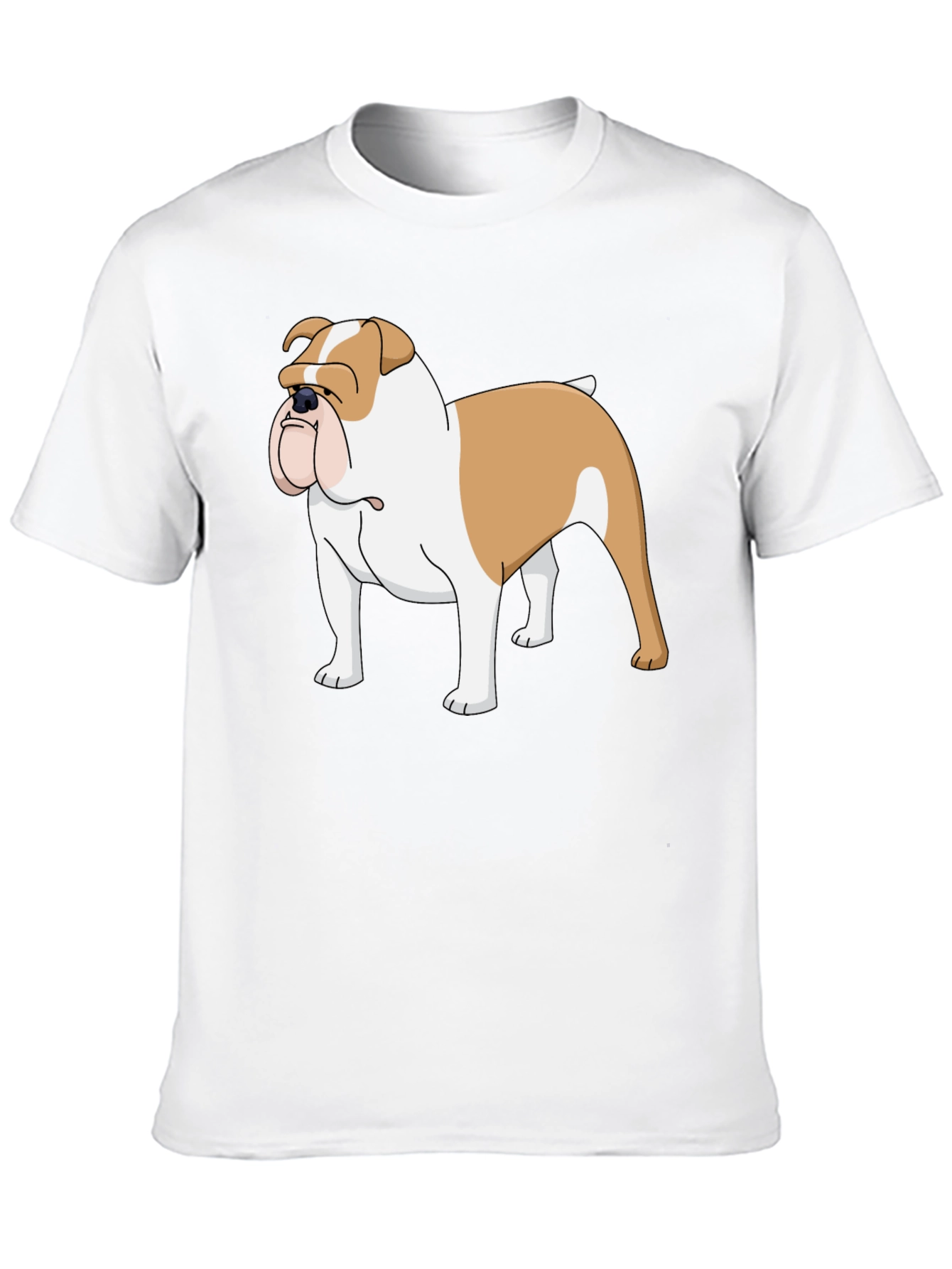 Bulldog Graphic Tee - Mens Black Cotton T-Shirt