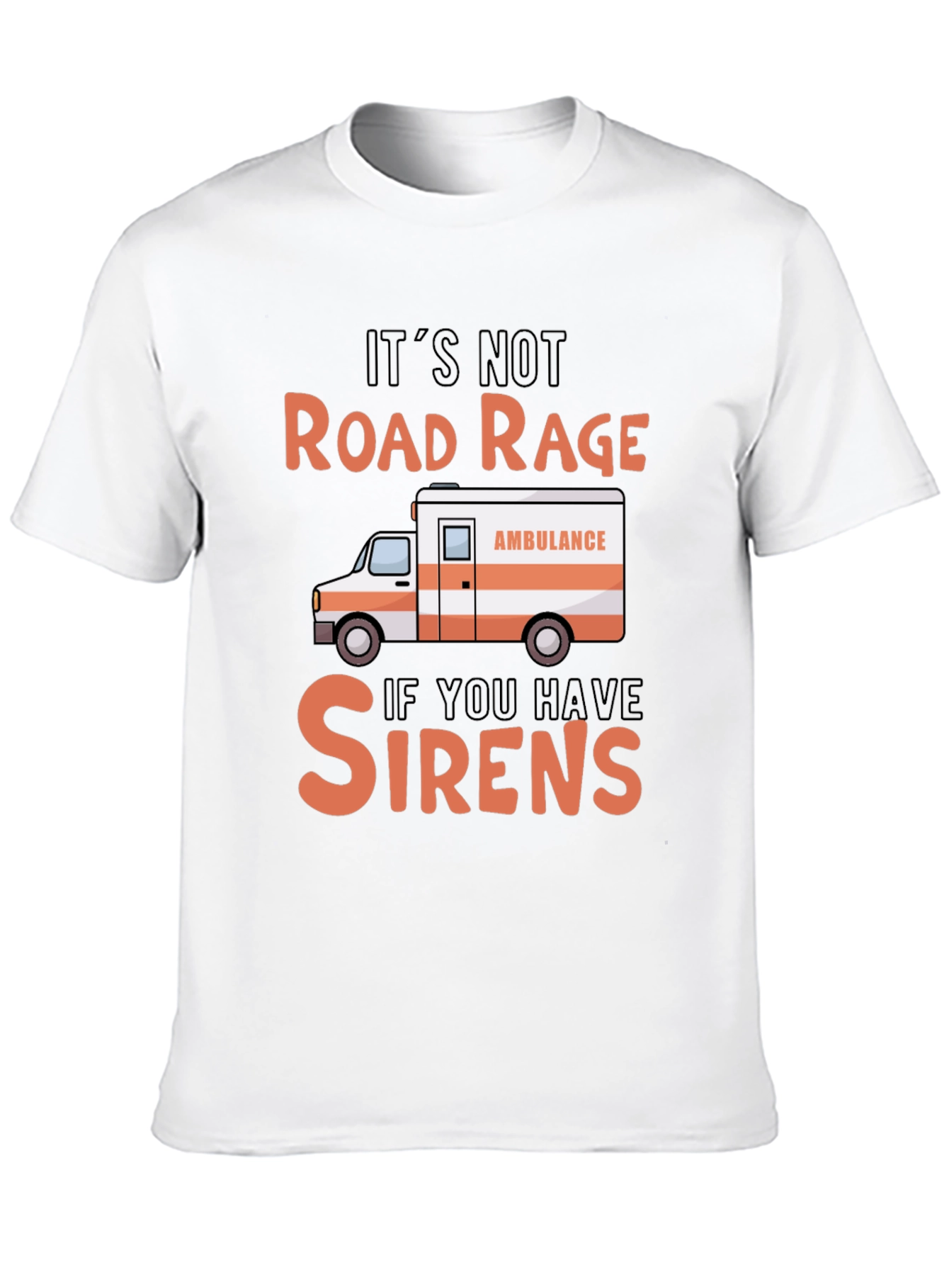 Road Rage Sirens Black Graphic T-Shirt