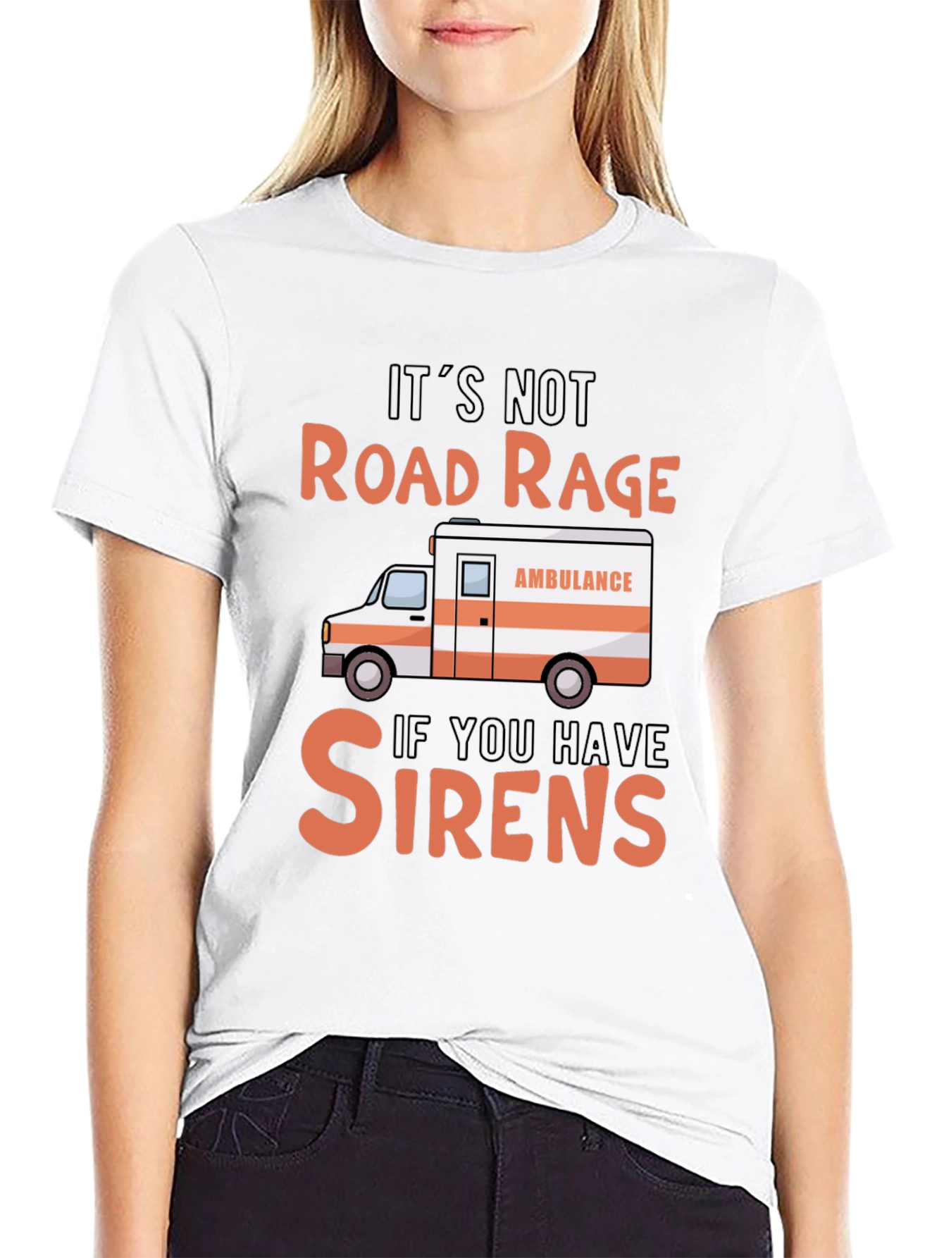 Road Rage Sirens Black Graphic T-Shirt