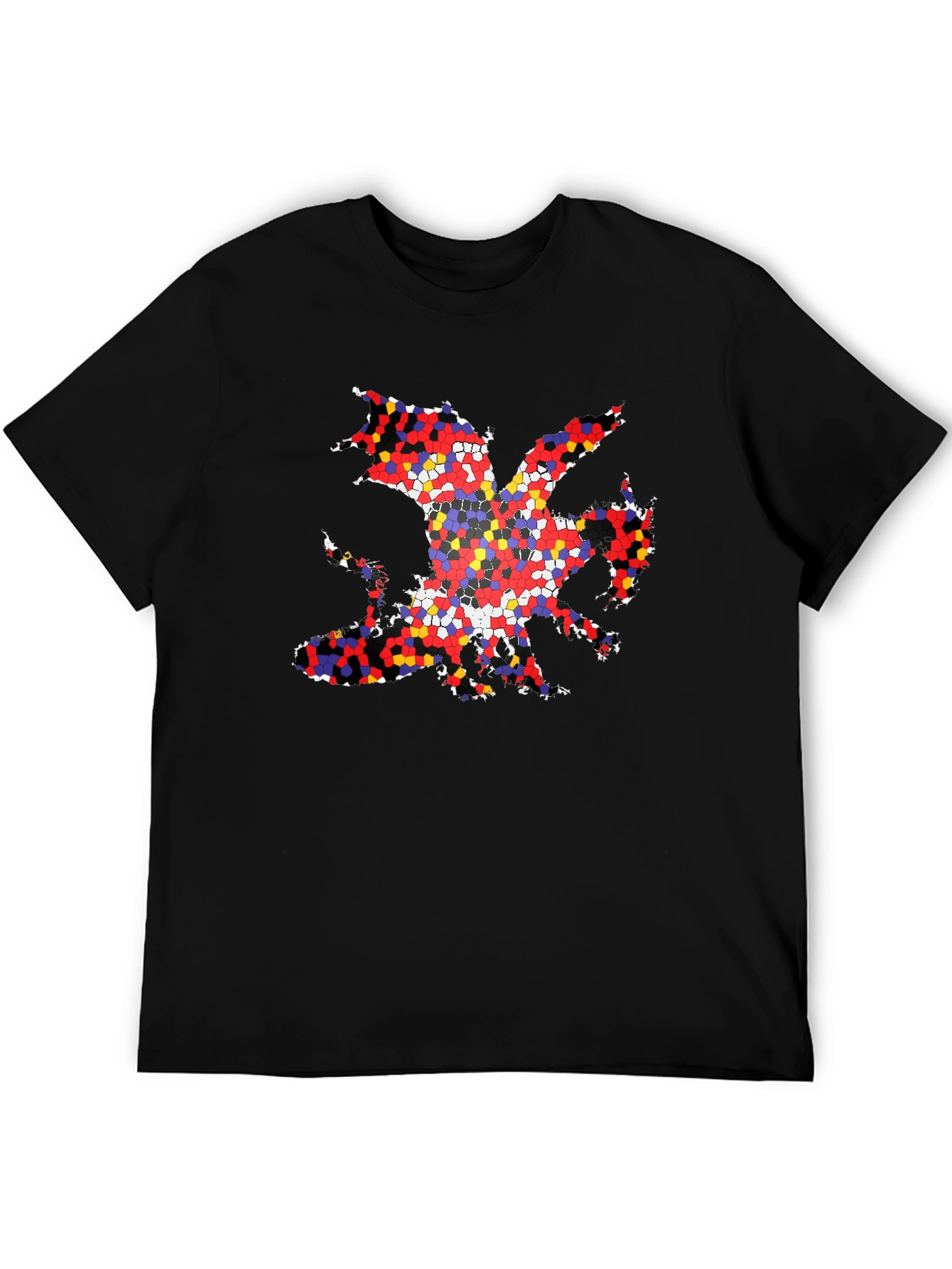 Welsh Dragon T-Shirt - Mosaic Design