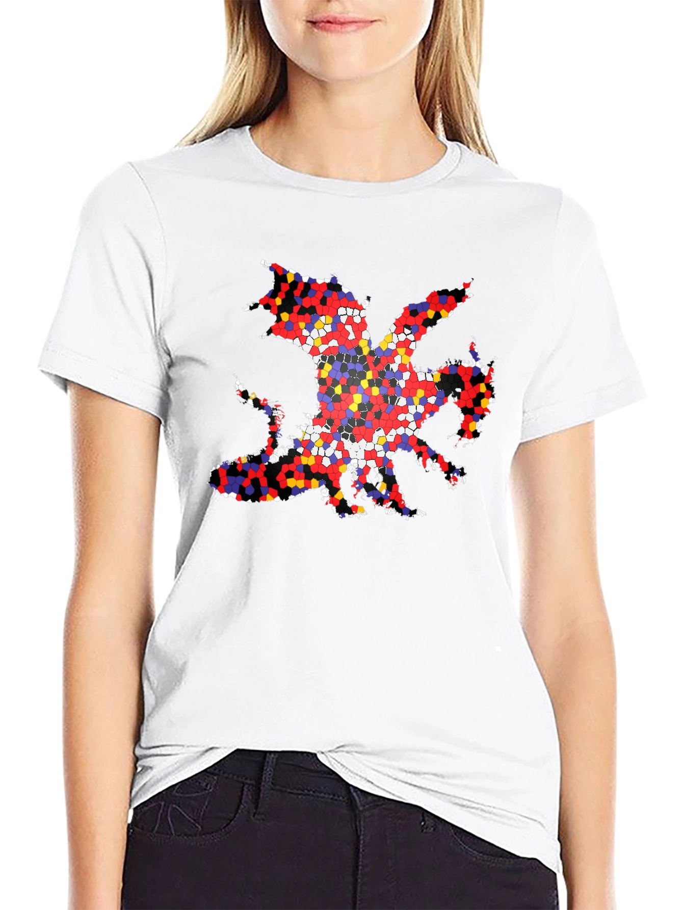 Welsh Dragon T-Shirt - Mosaic Design
