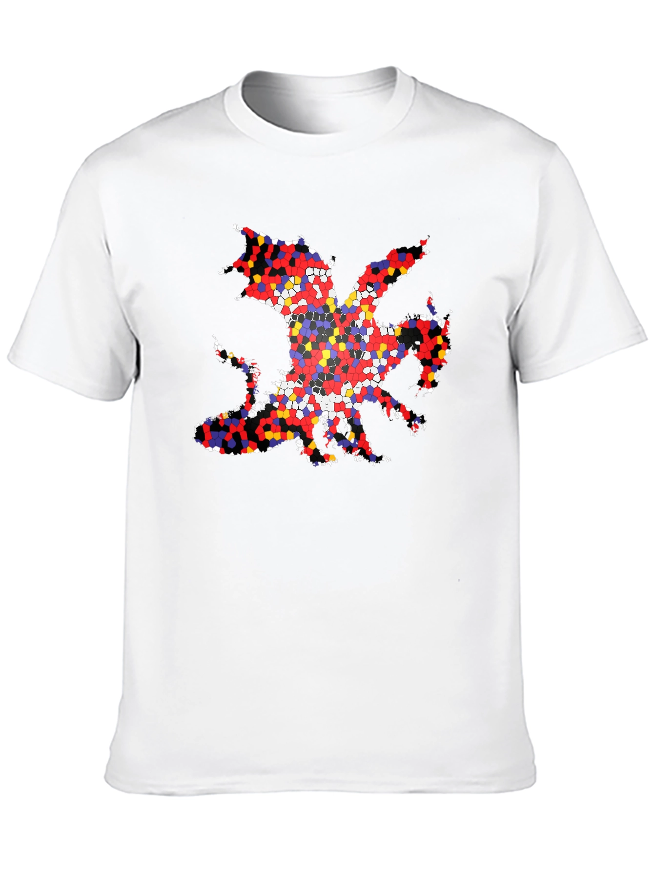 Welsh Dragon T-Shirt - Mosaic Design