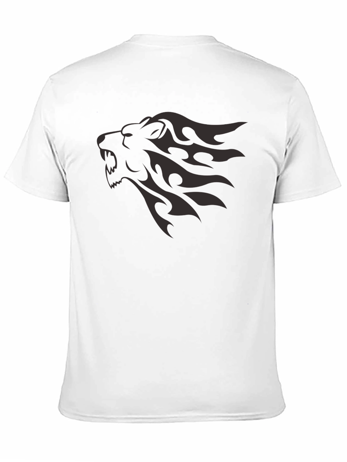 Lion Head Graphic Tee - Black