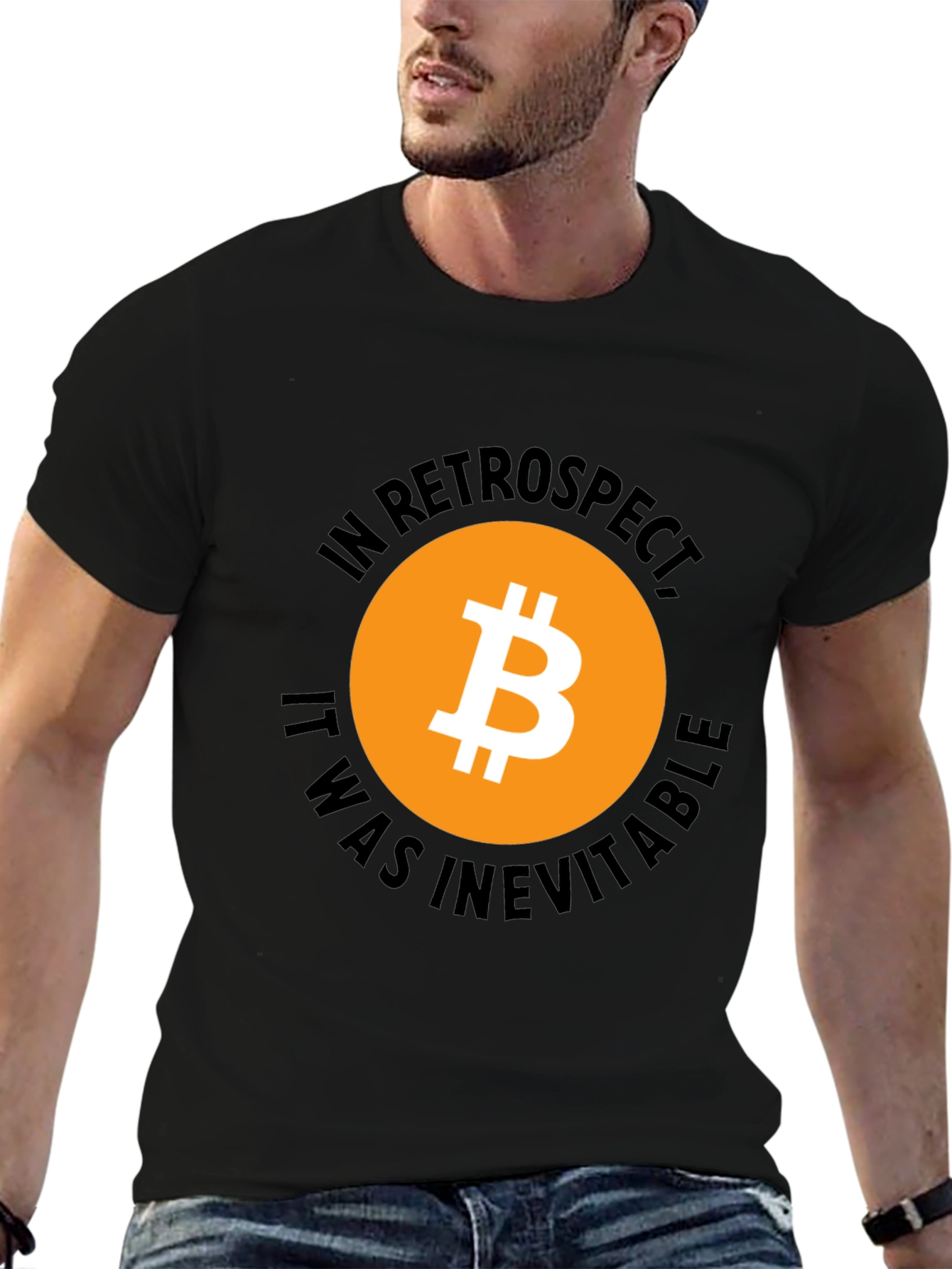 Bitcoin In Retrospect Black Graphic T-Shirt