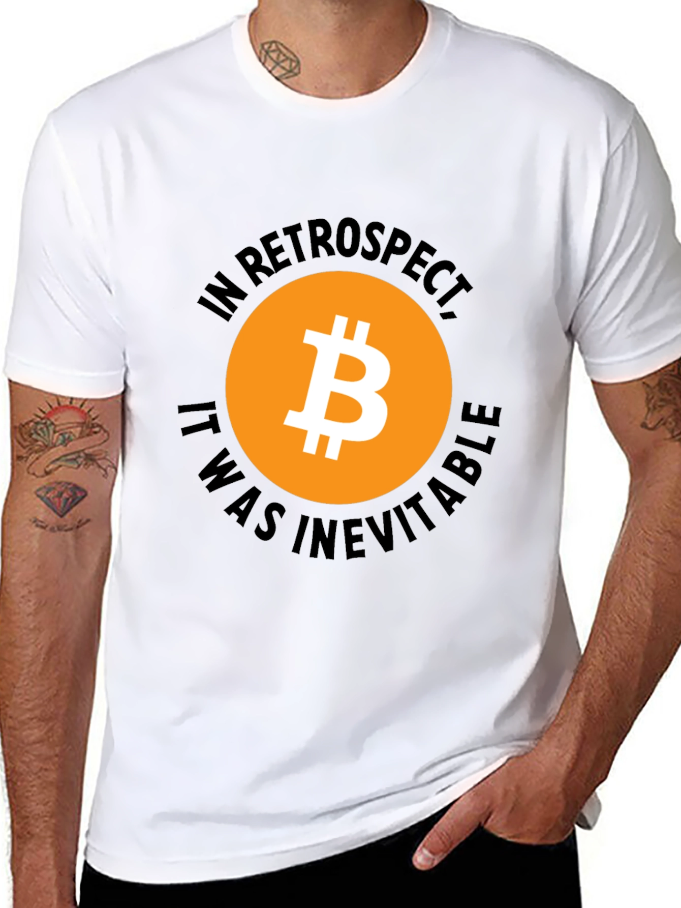 Bitcoin In Retrospect Black Graphic T-Shirt