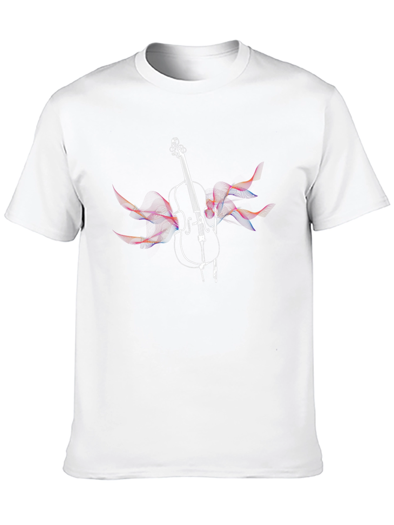 Musical Cello Graphic Tee - Black Cotton Comfort