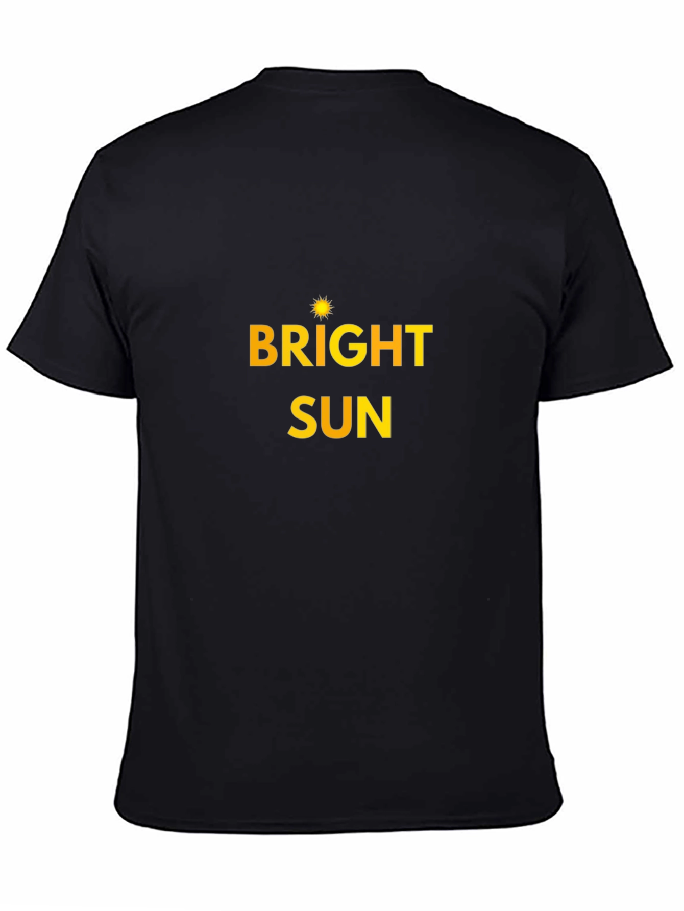 Bright Sun Graphic Tee - Black Cotton T-Shirt