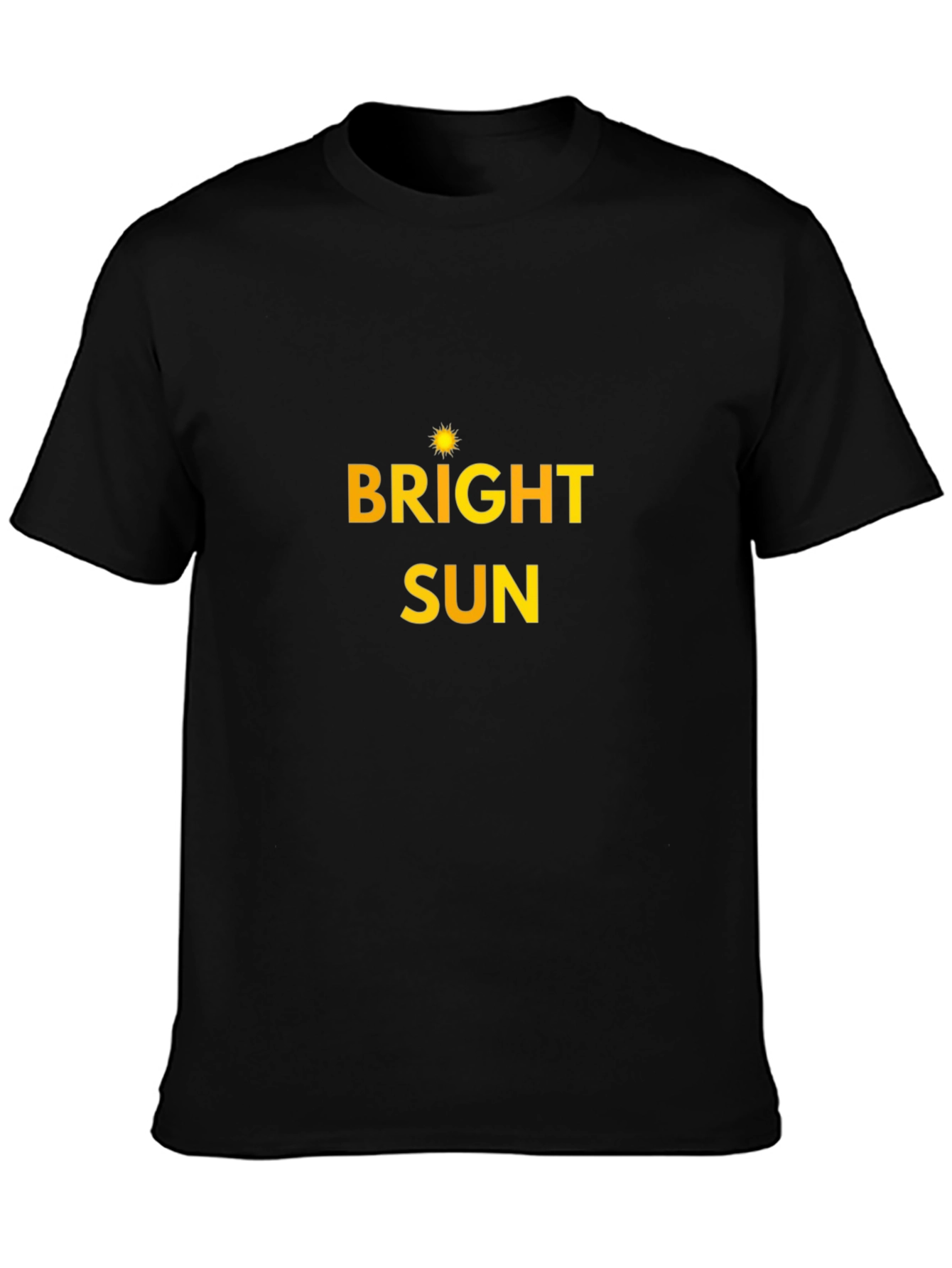 Bright Sun Graphic Tee - Black Cotton T-Shirt