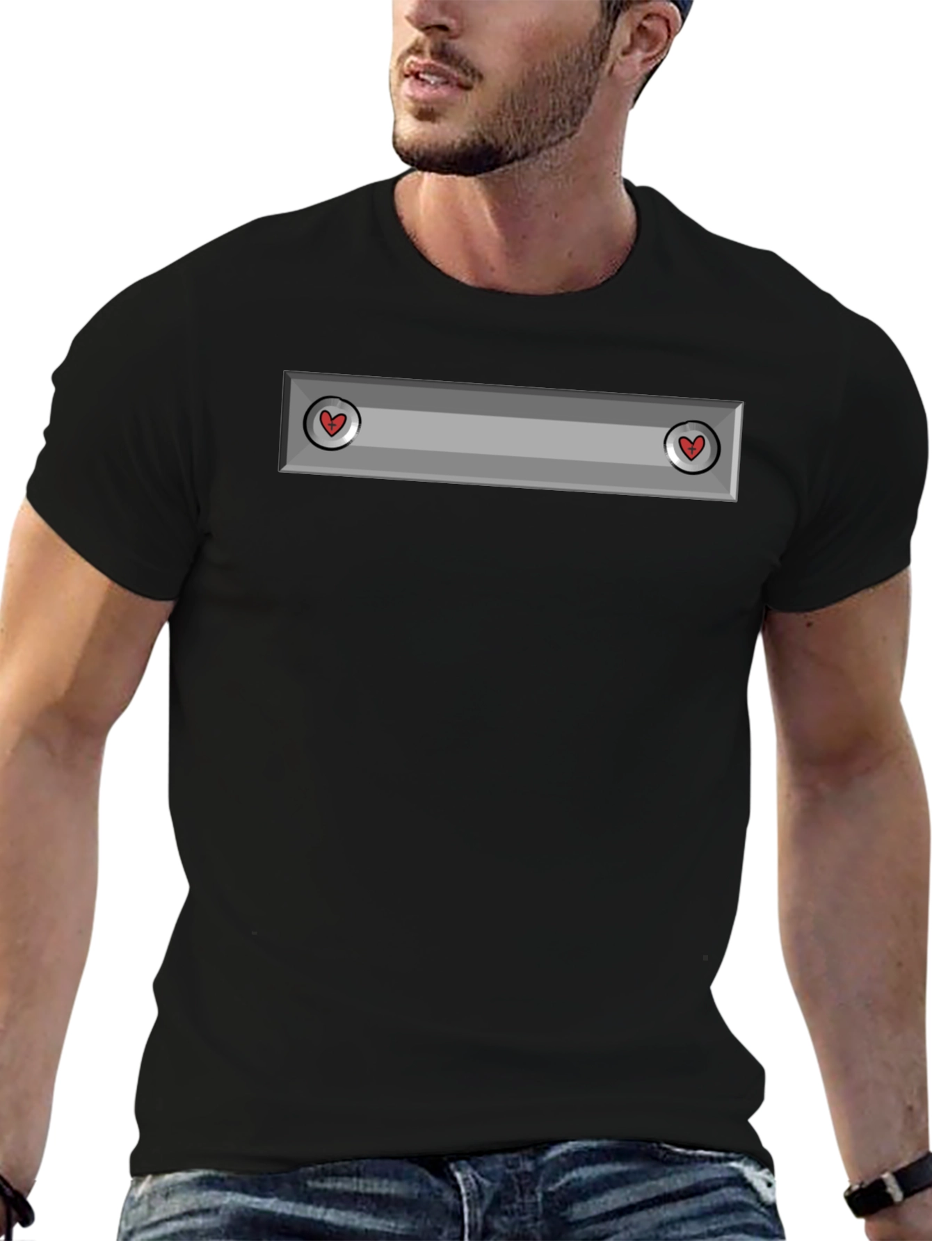 Novelty Pixel Heart Game Over Shirt