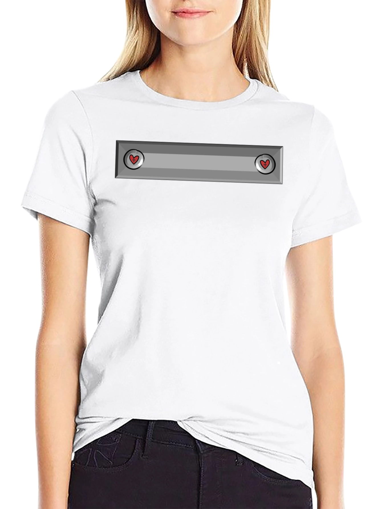 Novelty Pixel Heart Game Over Shirt