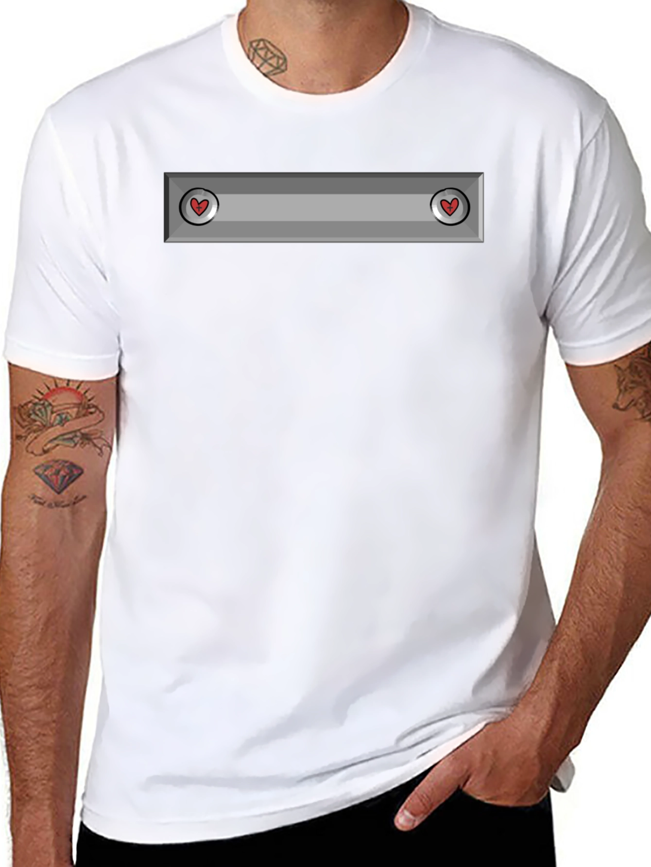 Novelty Pixel Heart Game Over Shirt