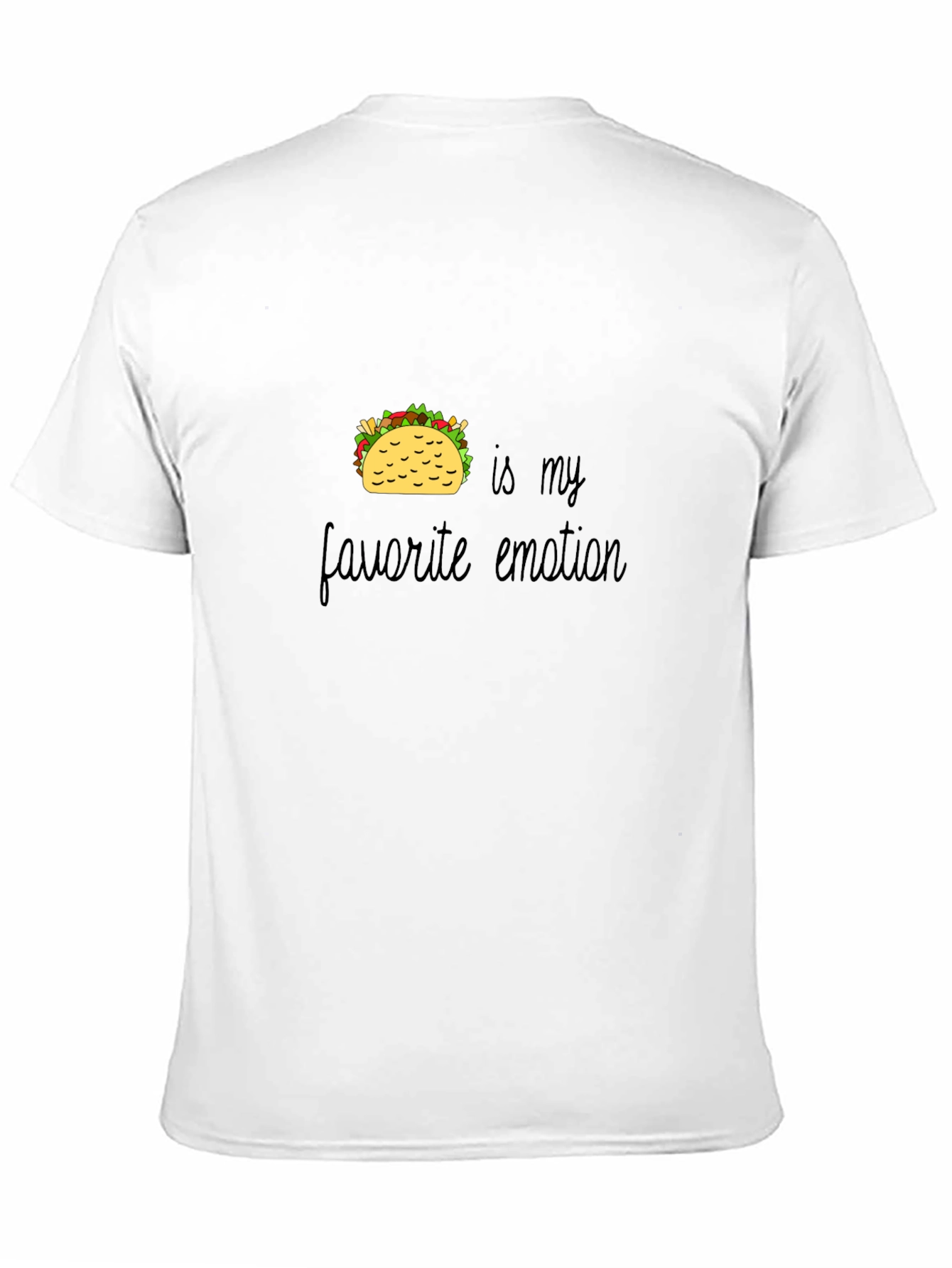 Taco Emotion Graphic T-Shirt - Black Casual Wear