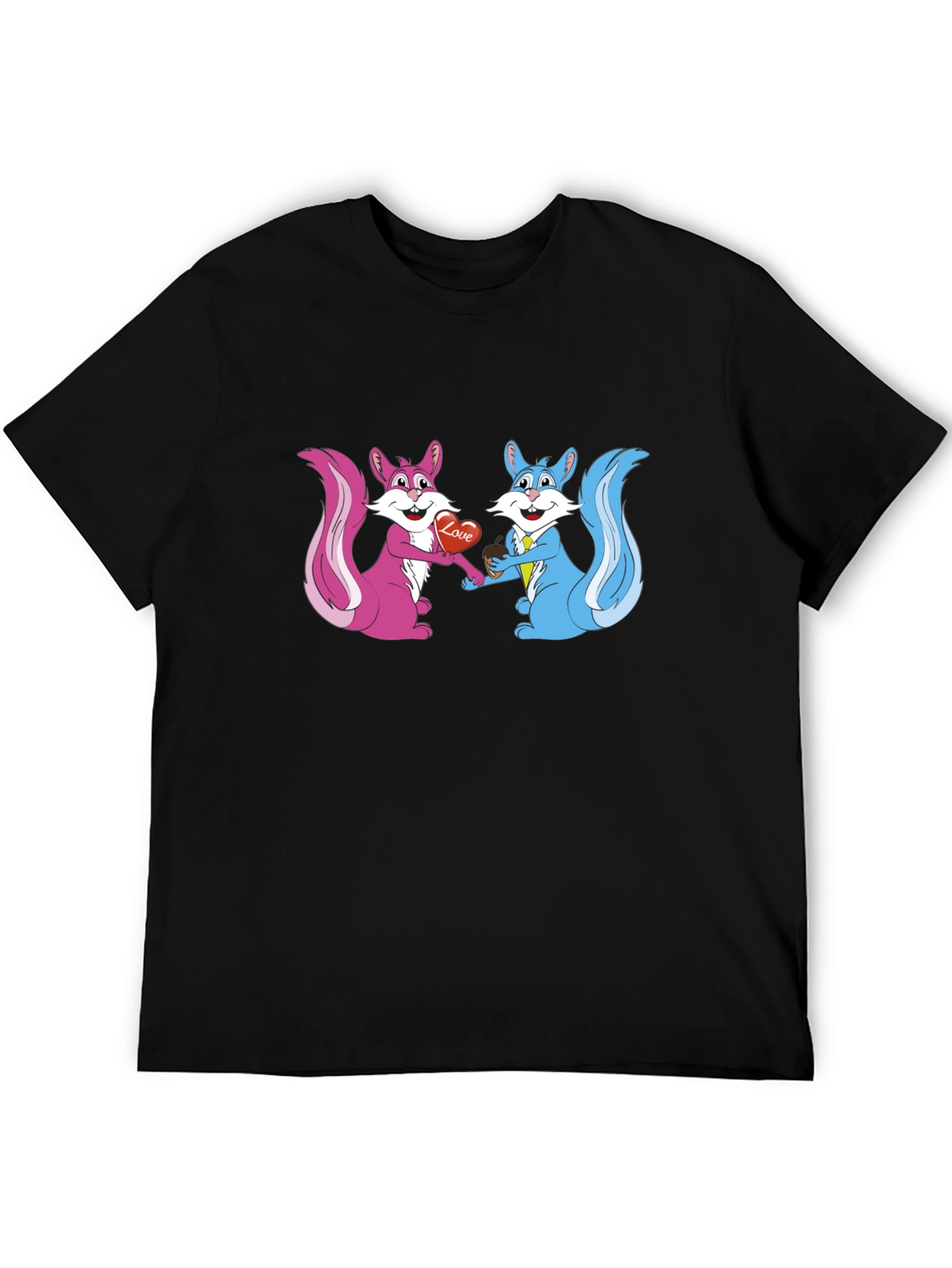 Cute Squirrels in Love Graphic T-Shirt