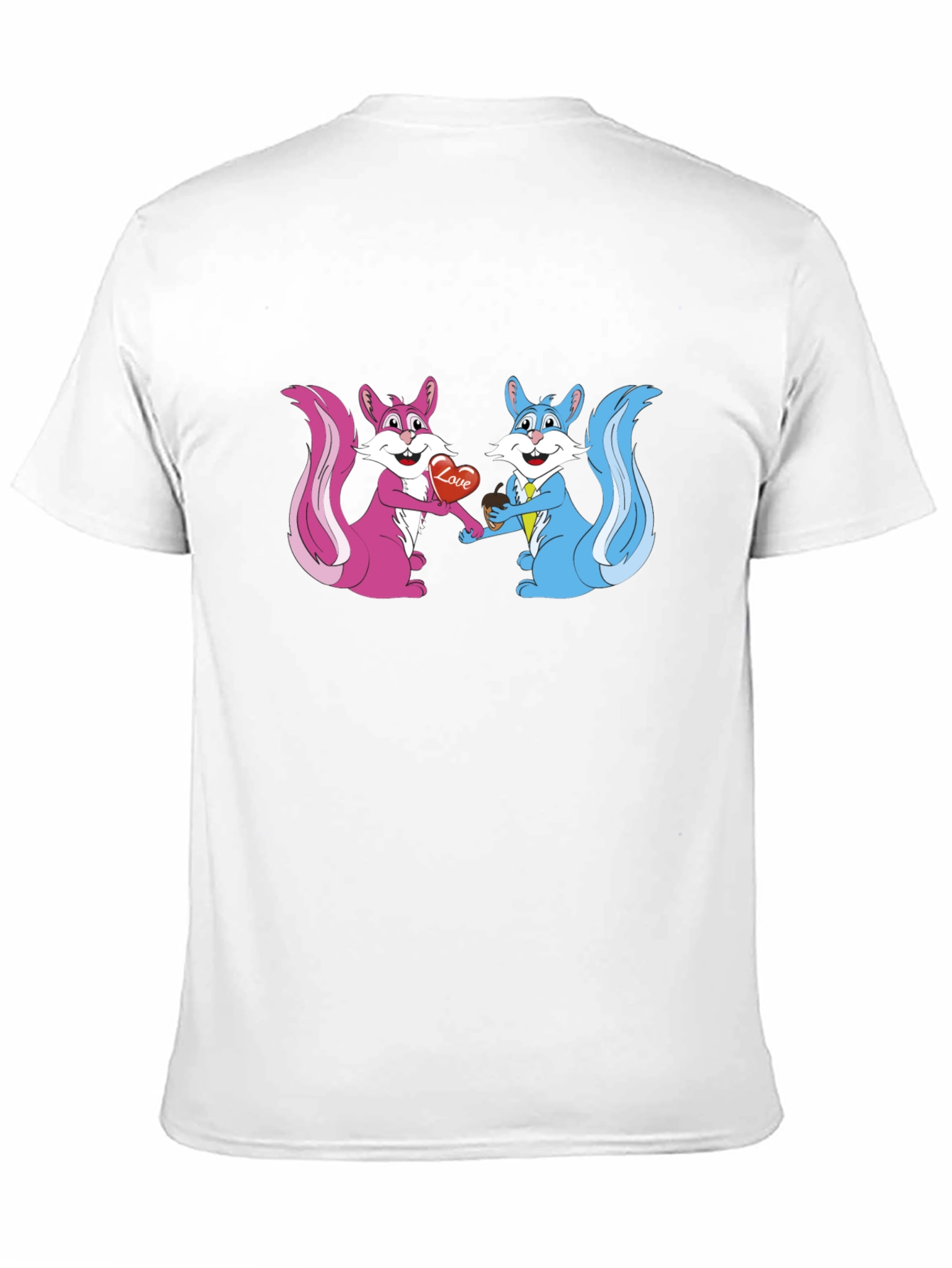 Cute Squirrels in Love Graphic T-Shirt