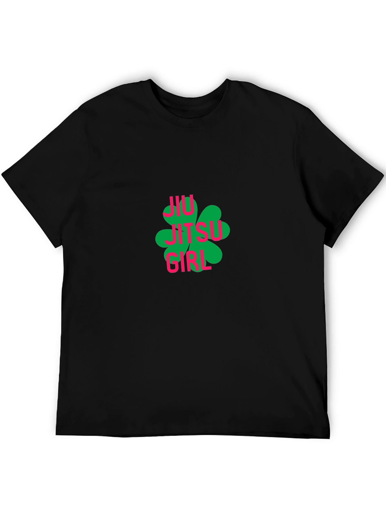 Jiu Jitsu Girl Clover Black T-Shirt