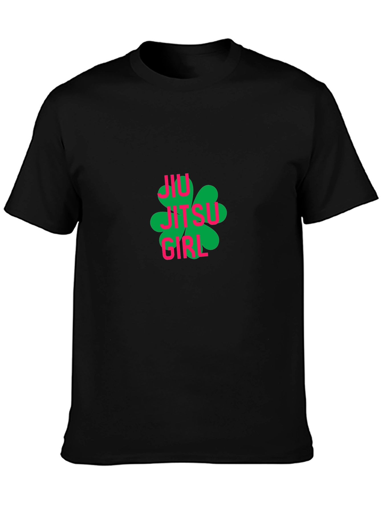 Jiu Jitsu Girl Clover Black T-Shirt